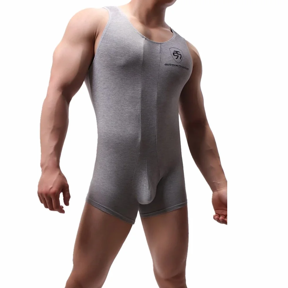 Combinaison monobloc en coton modal homme sous-vêtement sport maillot de corps