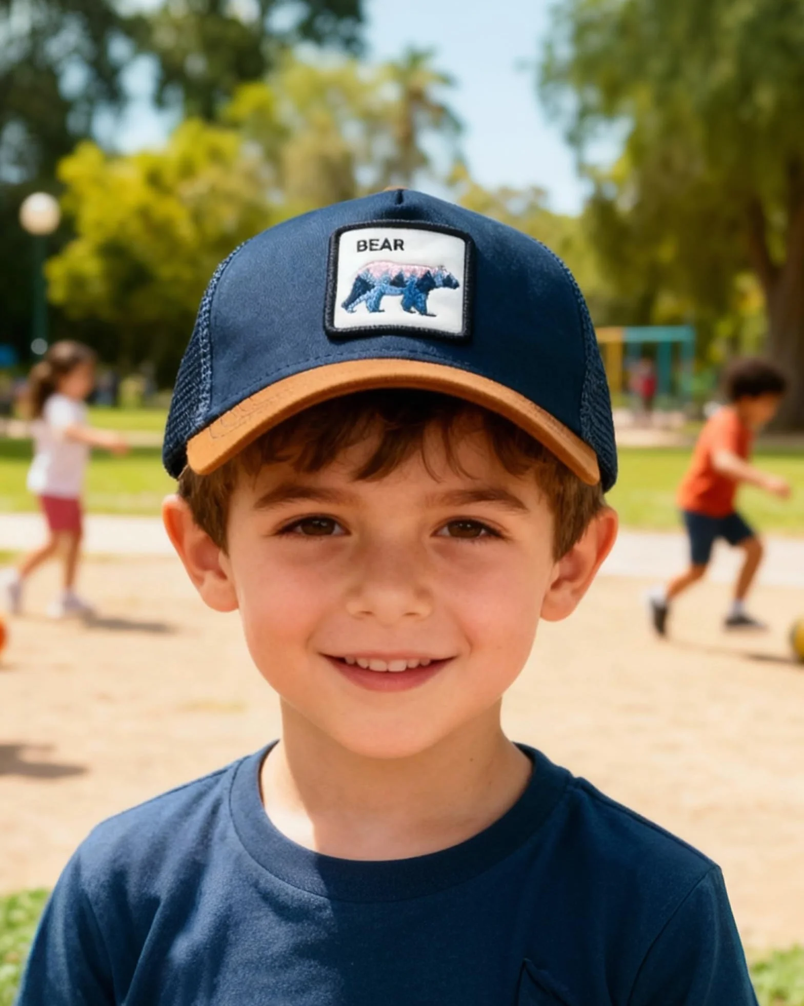 Casquettes Trucker Enfants Garçons Filles Chapeau Baseball Snapback Mesh 2-6 Ans