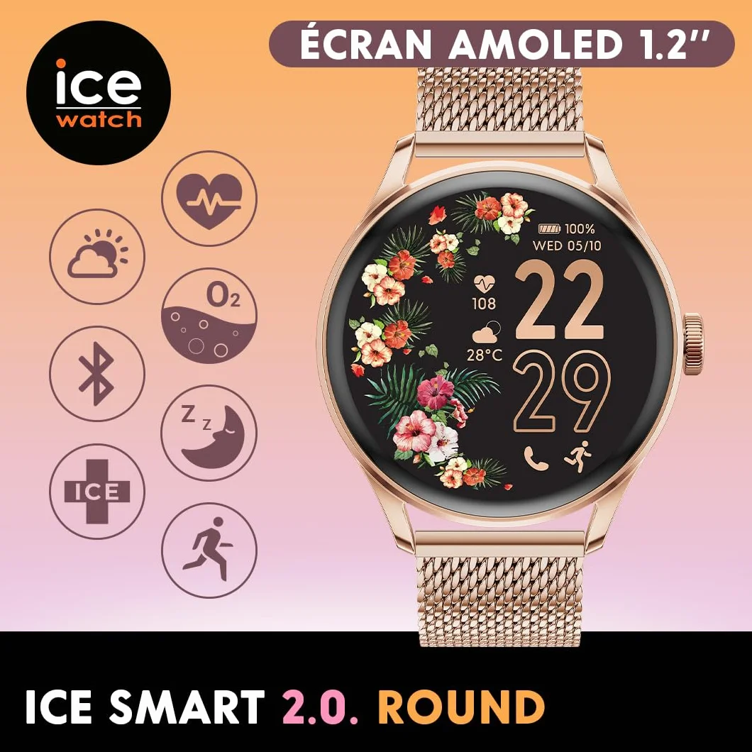 Ice-Watch Ice Smart 2.0 Montre connectée Ronde 1,20 Pouces