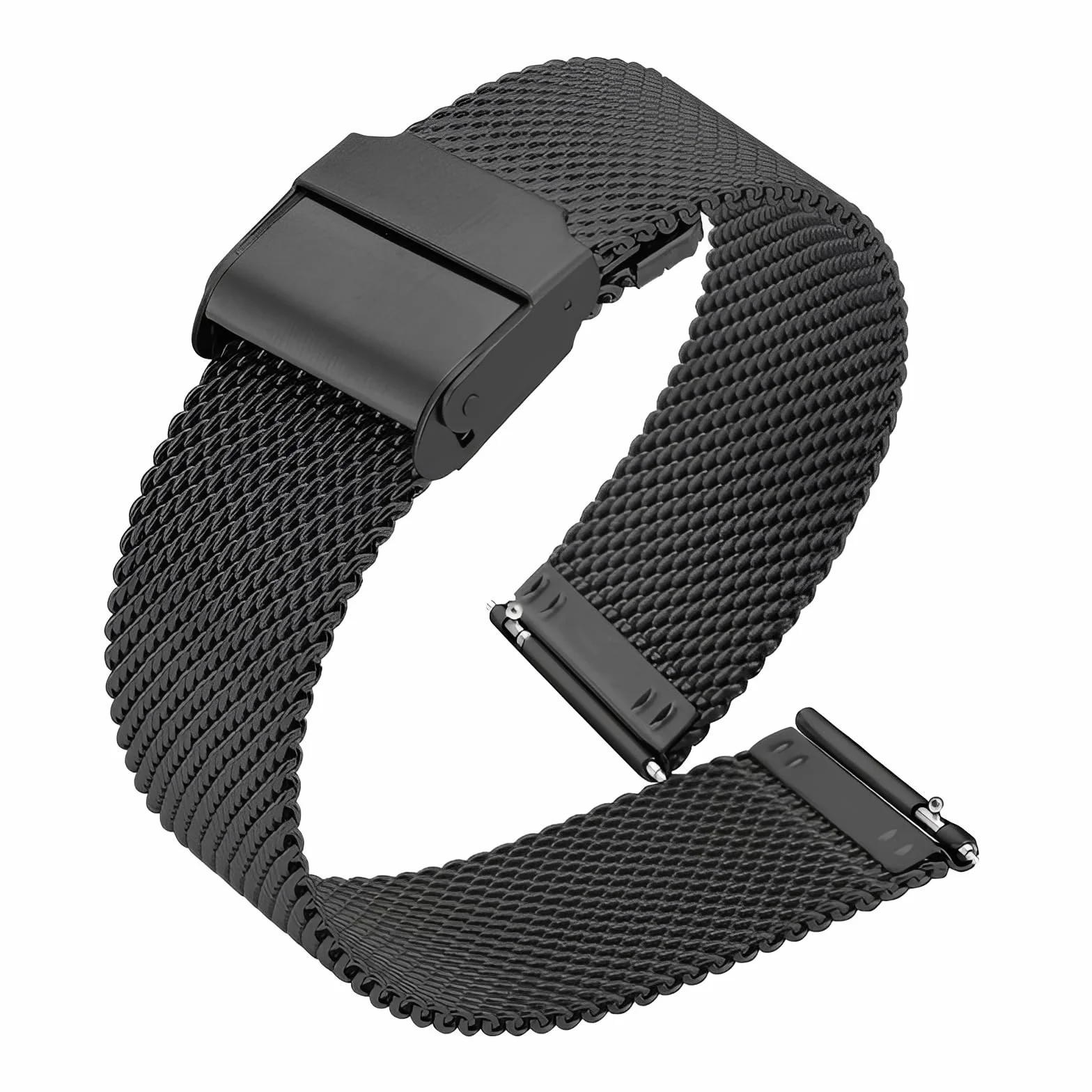 Montre Bracelet Acier Inoxydable Maille Milanaise Universel Réglable 20mm 22mm