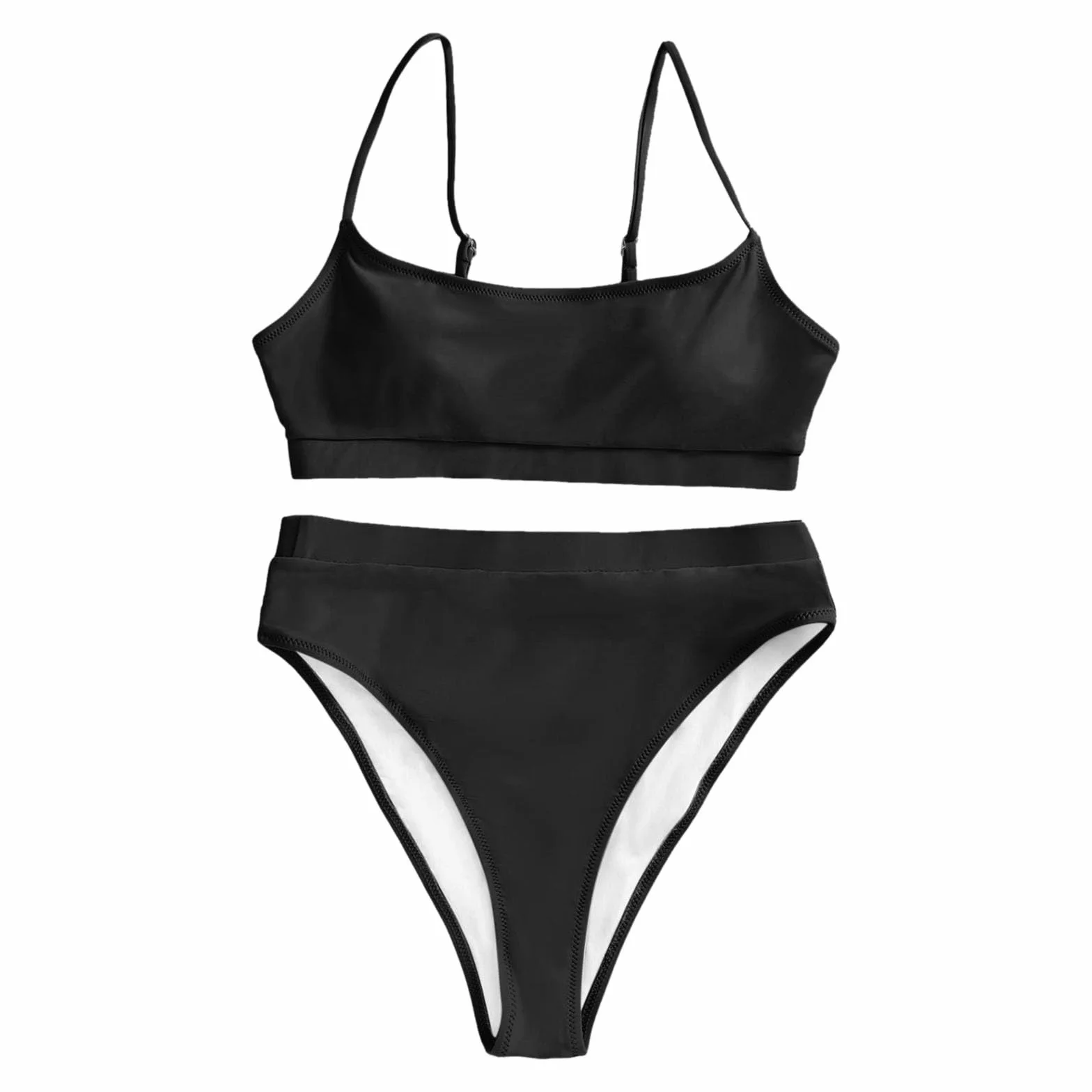 Cache Maillot De Bain Femme 2 Pieces Push Up Tankini Taille Haute