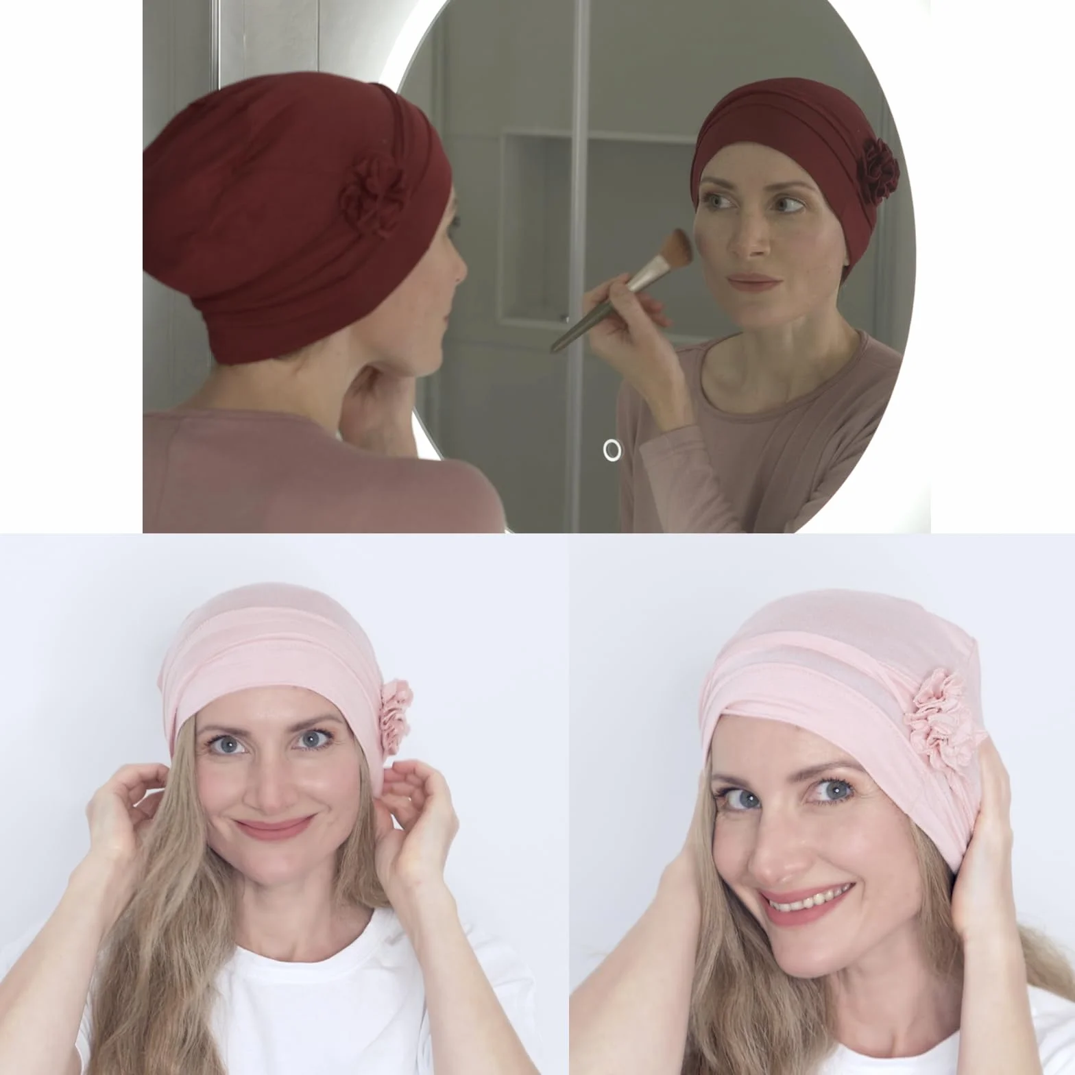 Turban Femme Cancer Musulmanes Bonnet Chimiothérapie Stretch Chapeaux Nuit Chimio