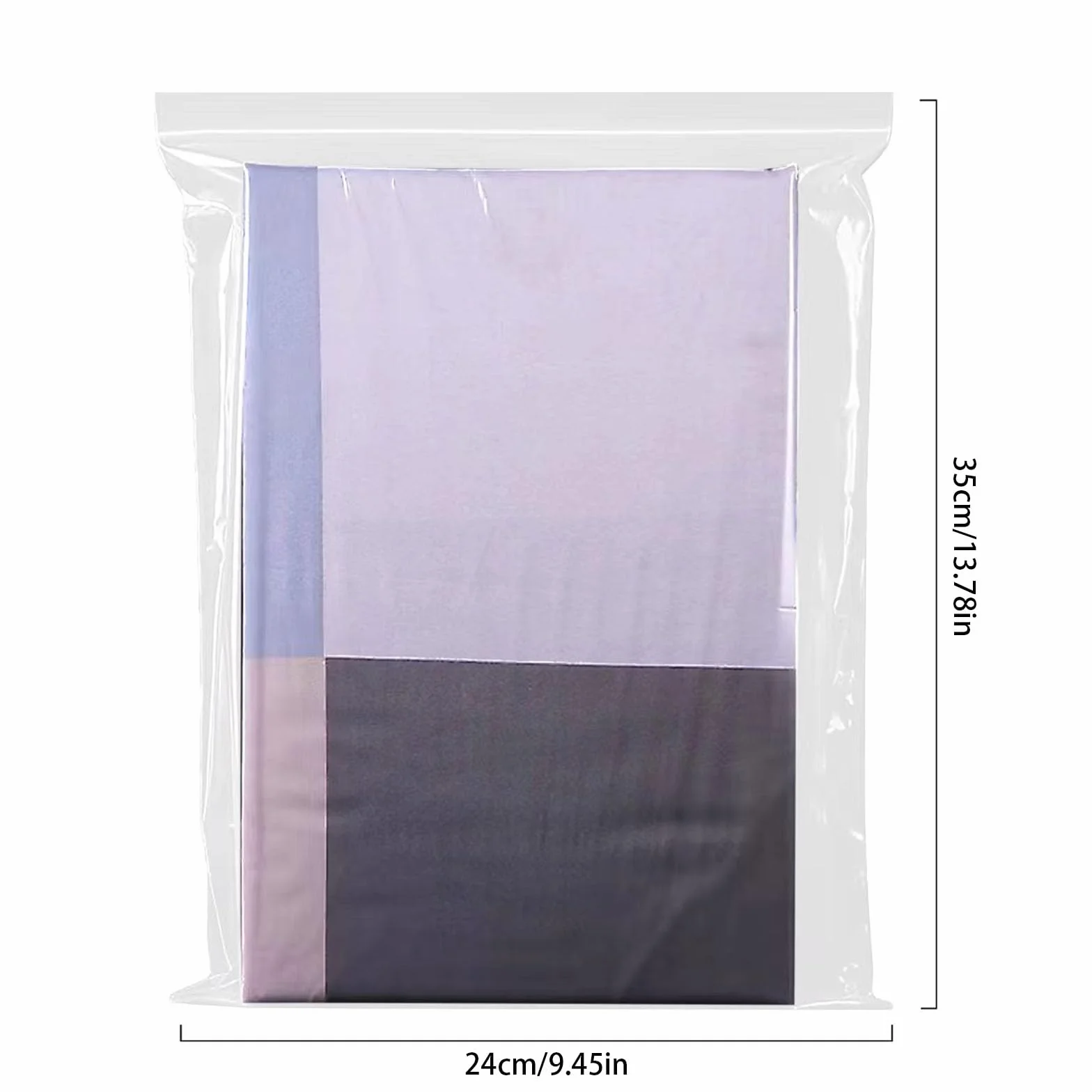 Sachet Zippé Transparent Cellophane 24x35cm 25 Pièces Sacs Plastique Refermables Pochette Zip pour Vêtements