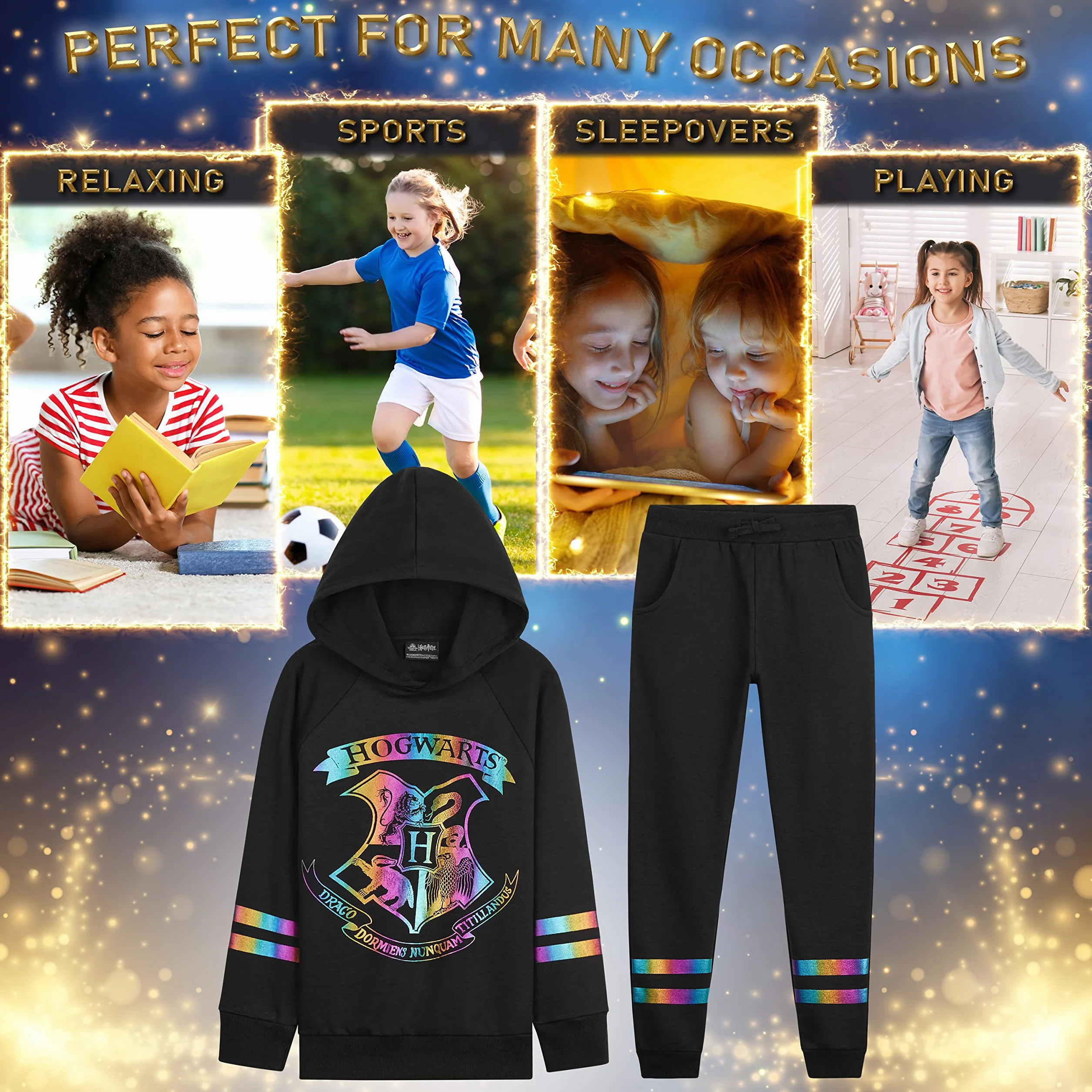 Harry Potter Survêtement Fille Ensemble Jogging Enfant 7-14 Ans