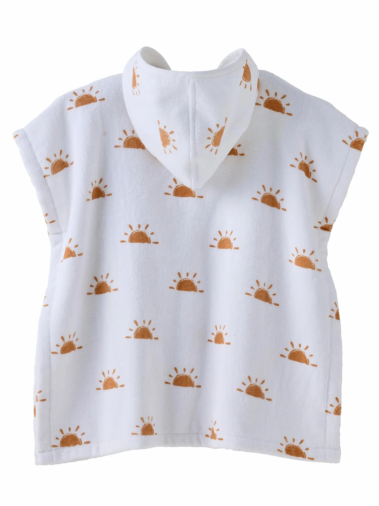 VERTBAUDET Poncho de bain bébé coton recyclé blanc imprimé 12/18M (74/81)