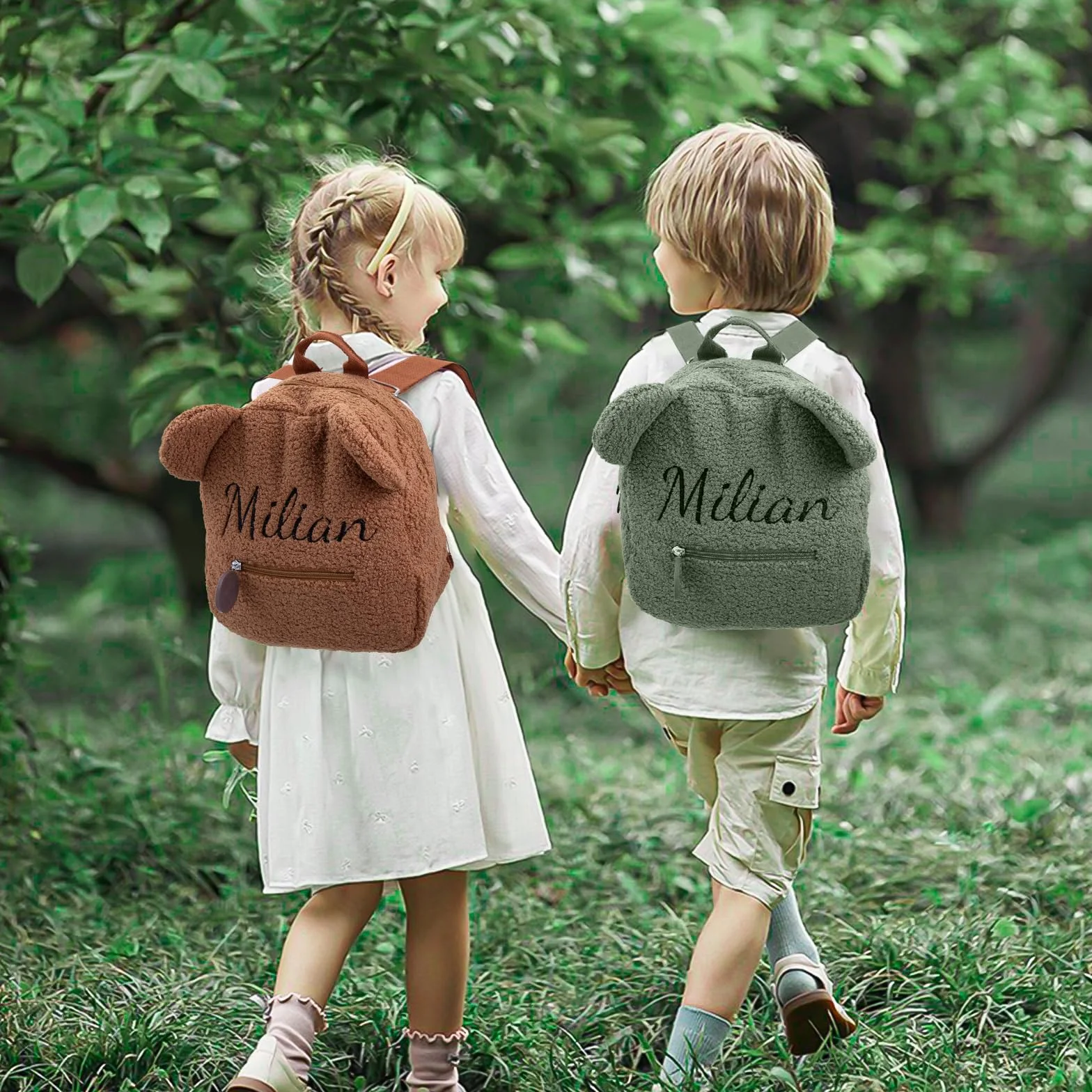 Sac Personnalisable Enfant Brodé Dos Filles Garçons École Voyage Mini Teddy