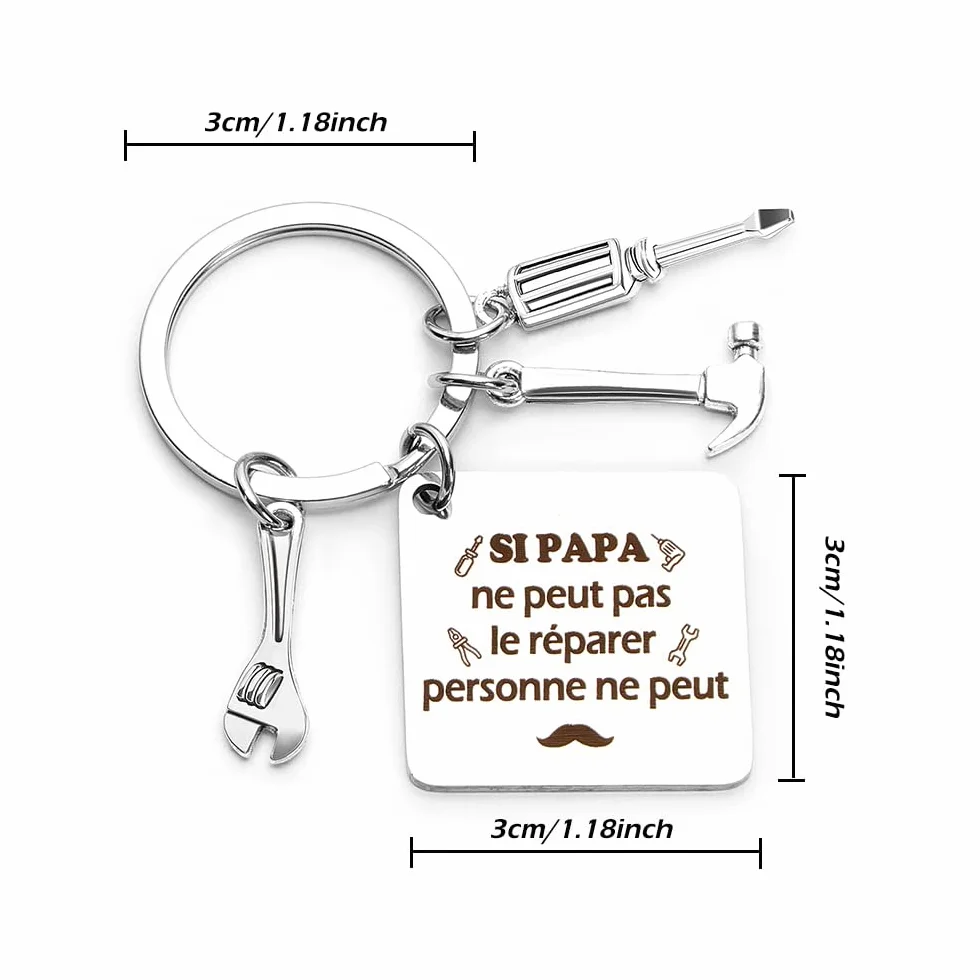 Porte-Clés Papa Cadeau Fête Des Pères Original