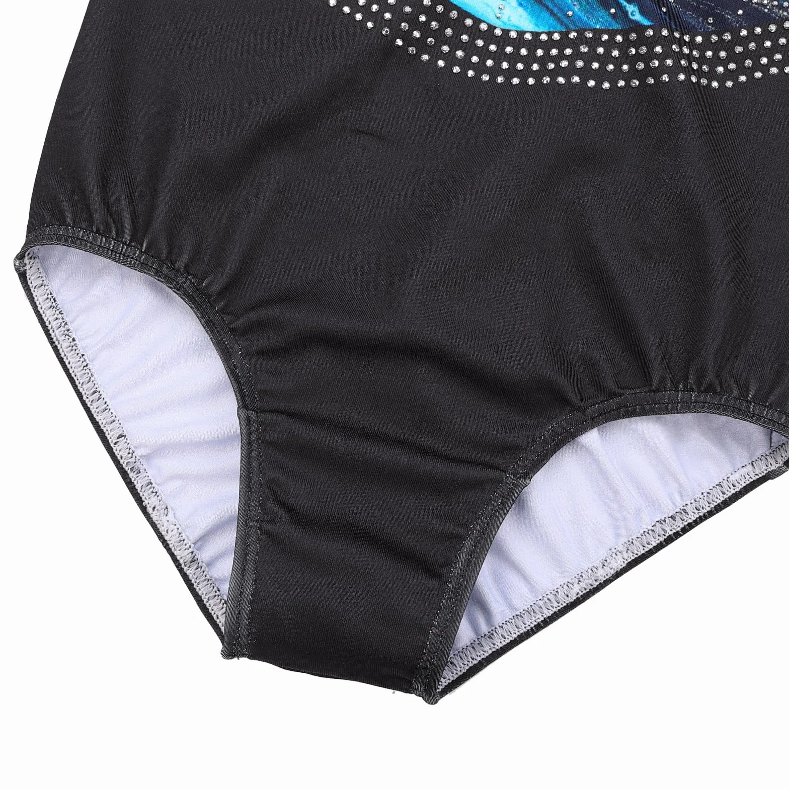 Justaucorps Gymnastique Classique sans Manches avec Paillettes