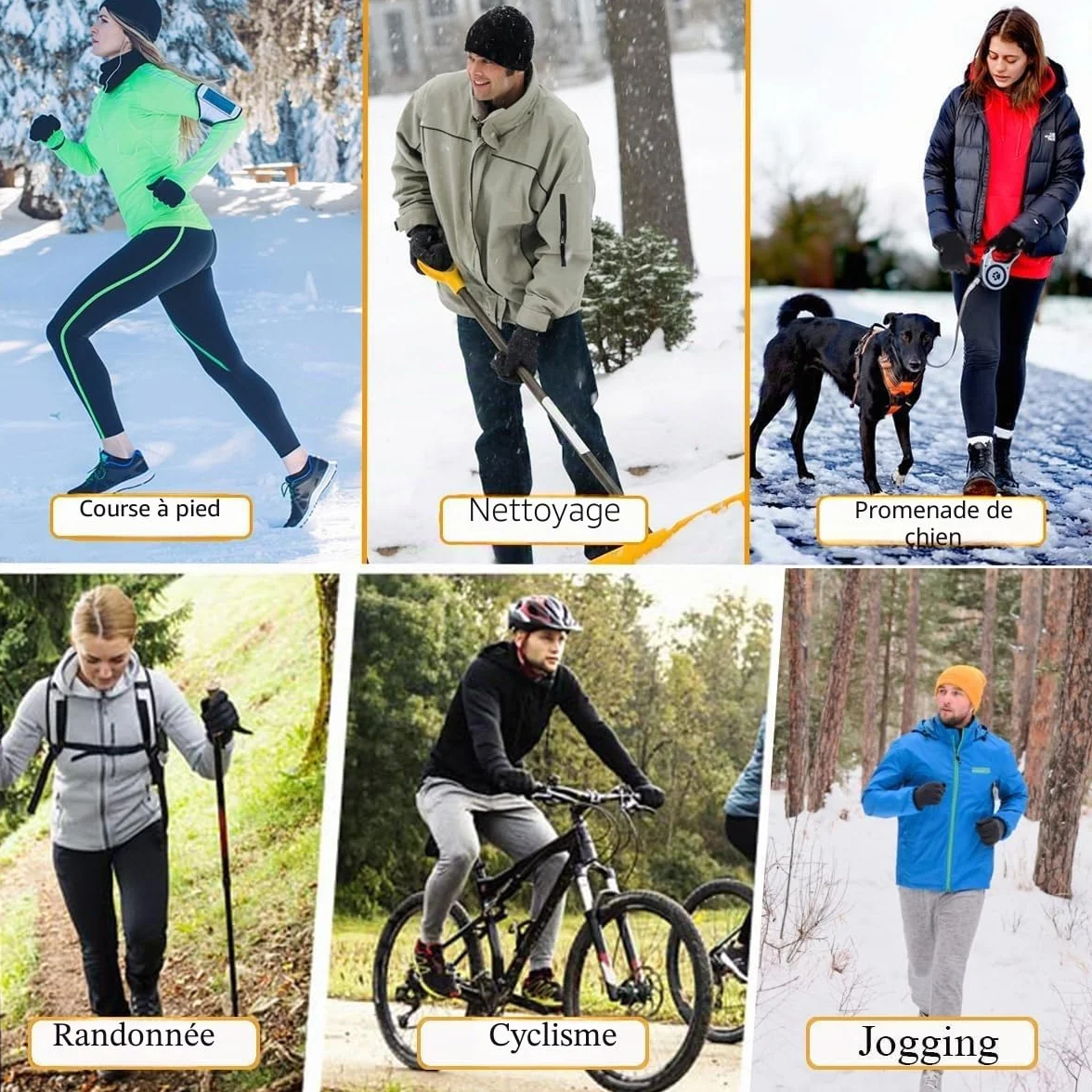 COTOP Gants d'hiver Coupe-Vent Tactile Antidérapants pour Cyclisme Course à Pied Conduite Randonnée