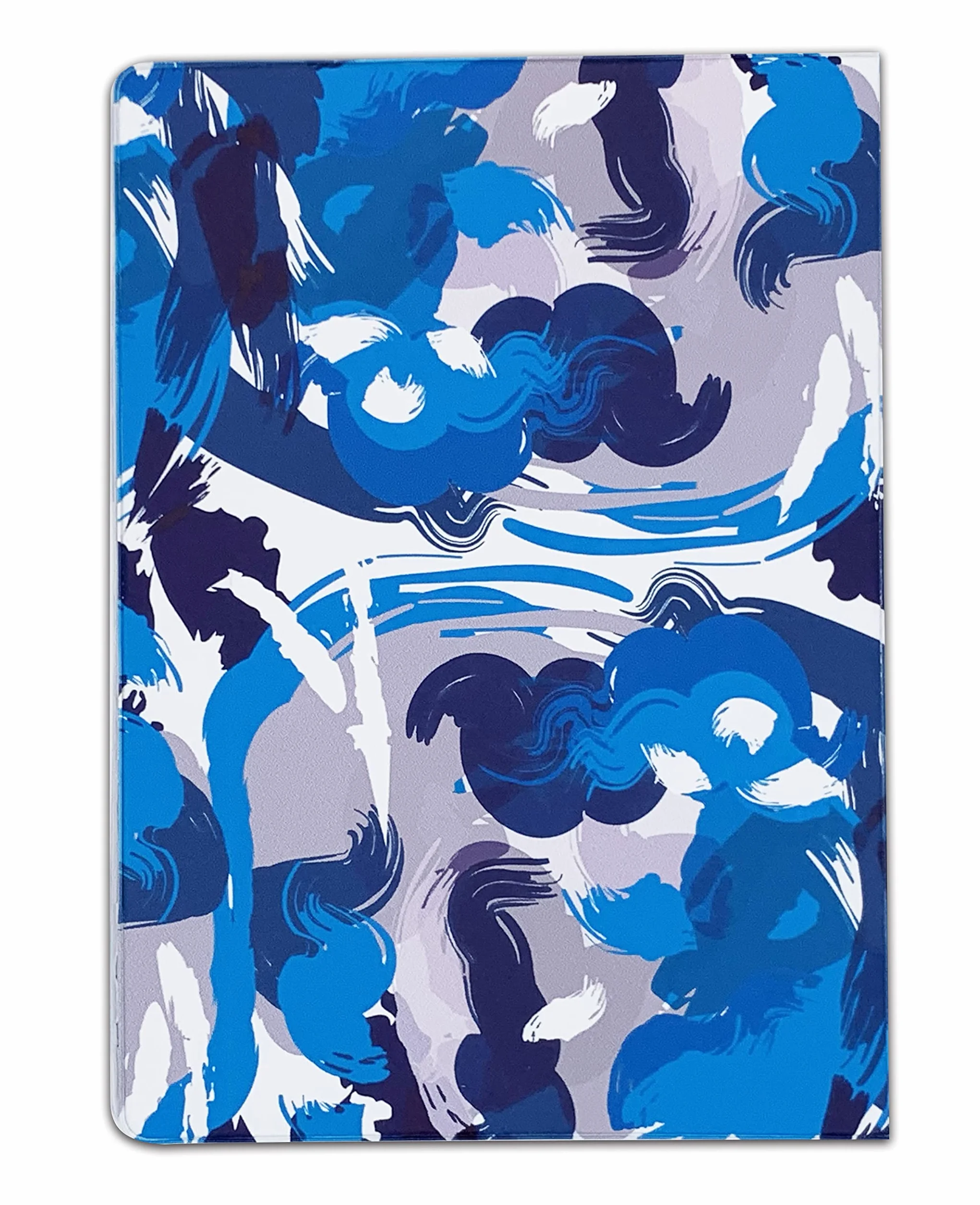 Nemau Protège Carnet de Santé Enfant et Adulte Housse Souple Lavable Format Universel Étui de Protection Durable pour Carnet Médical Modèle Abstrait Bleu
