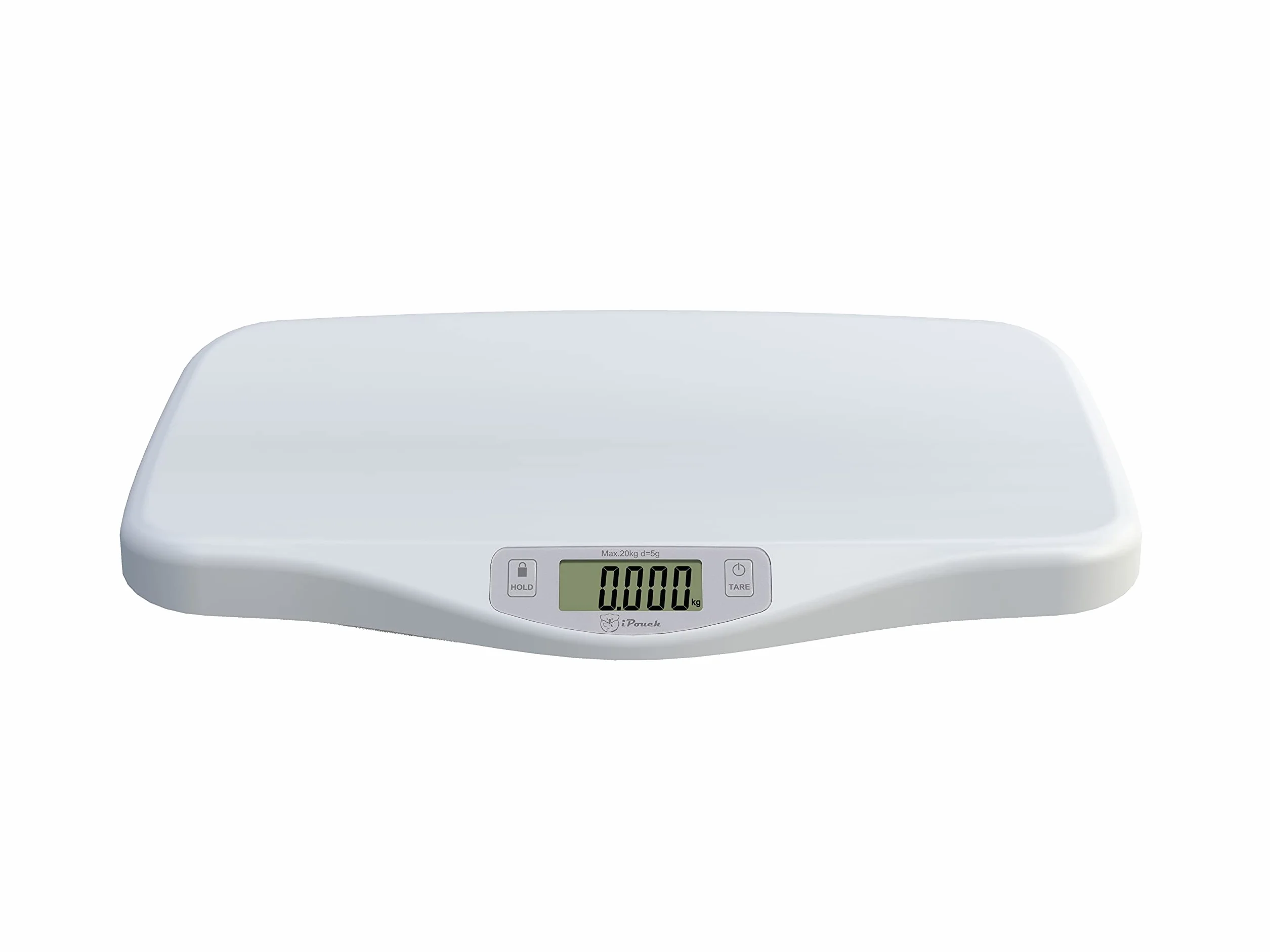 Balance Numérique pour Bébé, Haute Précision 5 g, Capacité 20 kg, Unité KG/LB/OZ, Blanc