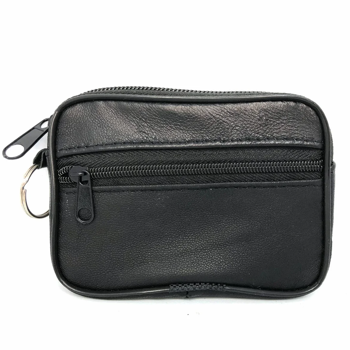 Portefeuille Homme Cuir véritable Multi Poches Fermeture éclaire Charmoni