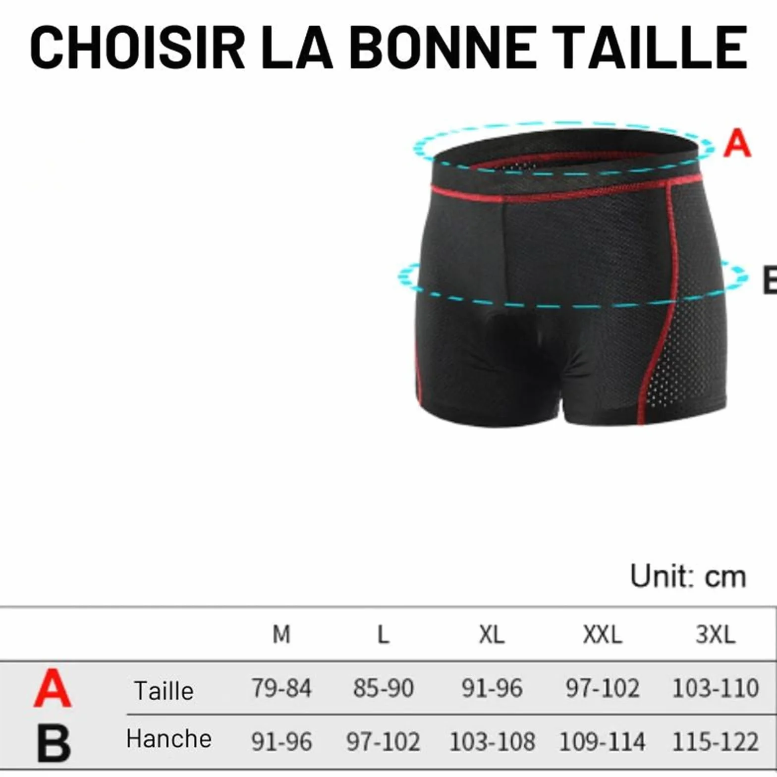 MEIION Boxer 5D Gel Short de Cyclisme Homme Respirant Rembourré VTT Route