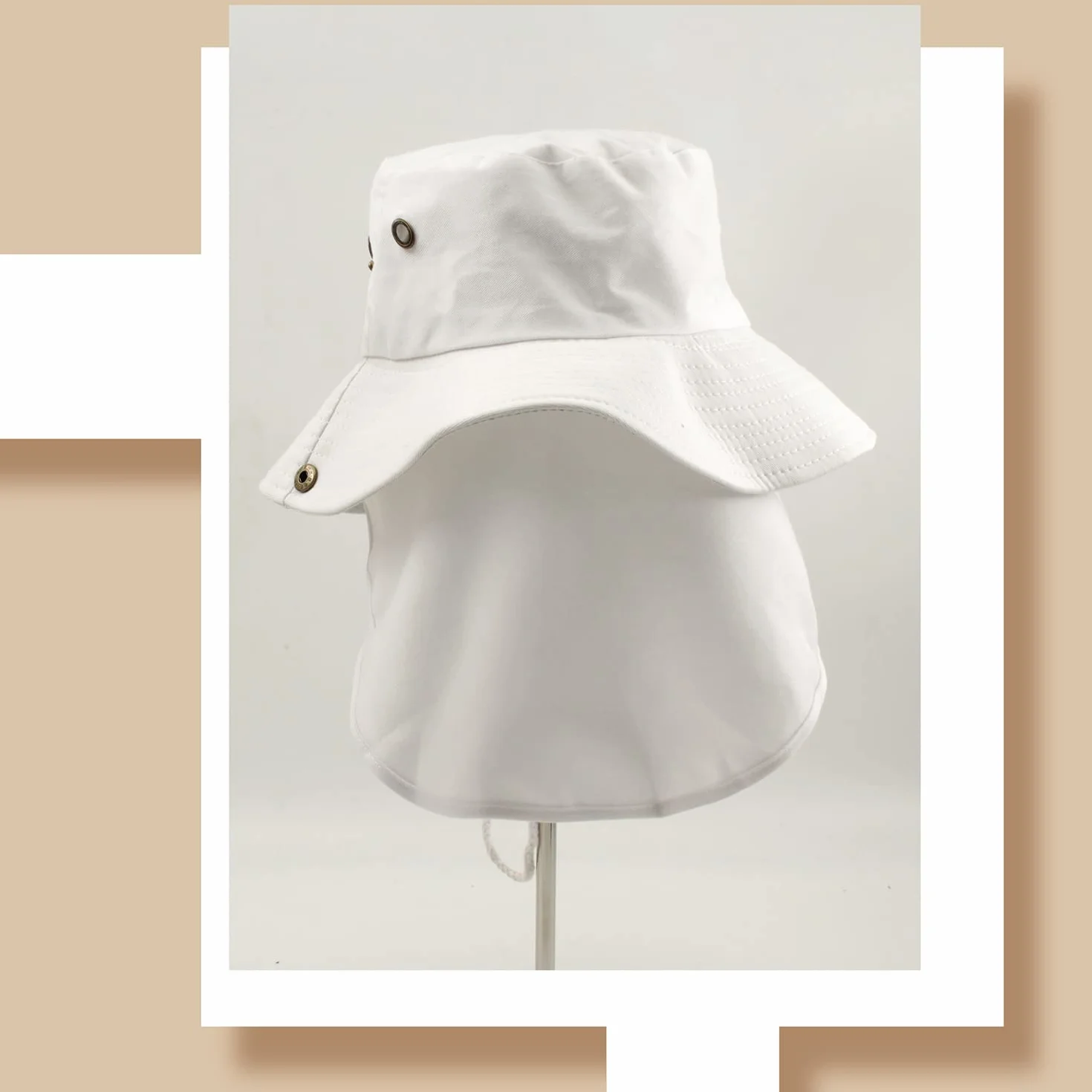 Carnavalife Chapeau de soleil avec protection du cou Casquette de pêcheur respirante Pliable Bonnet avec oreilles Unisexe