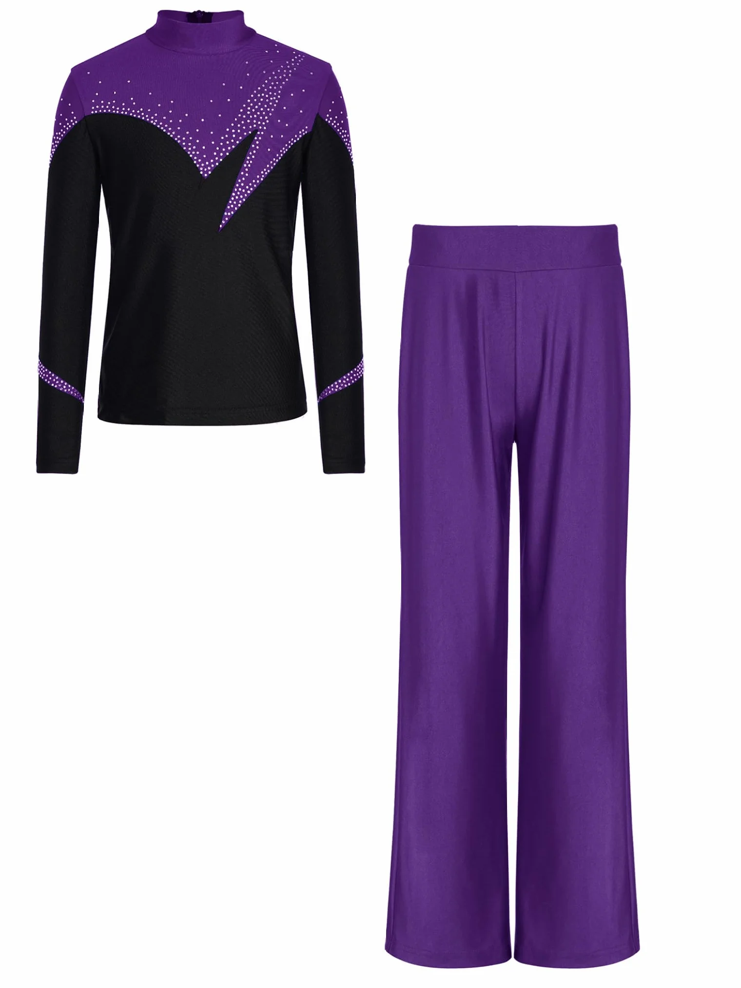 Enfant Garçon 2 Pièces Tenue Patinage Artistique Danse Ensemble Costume