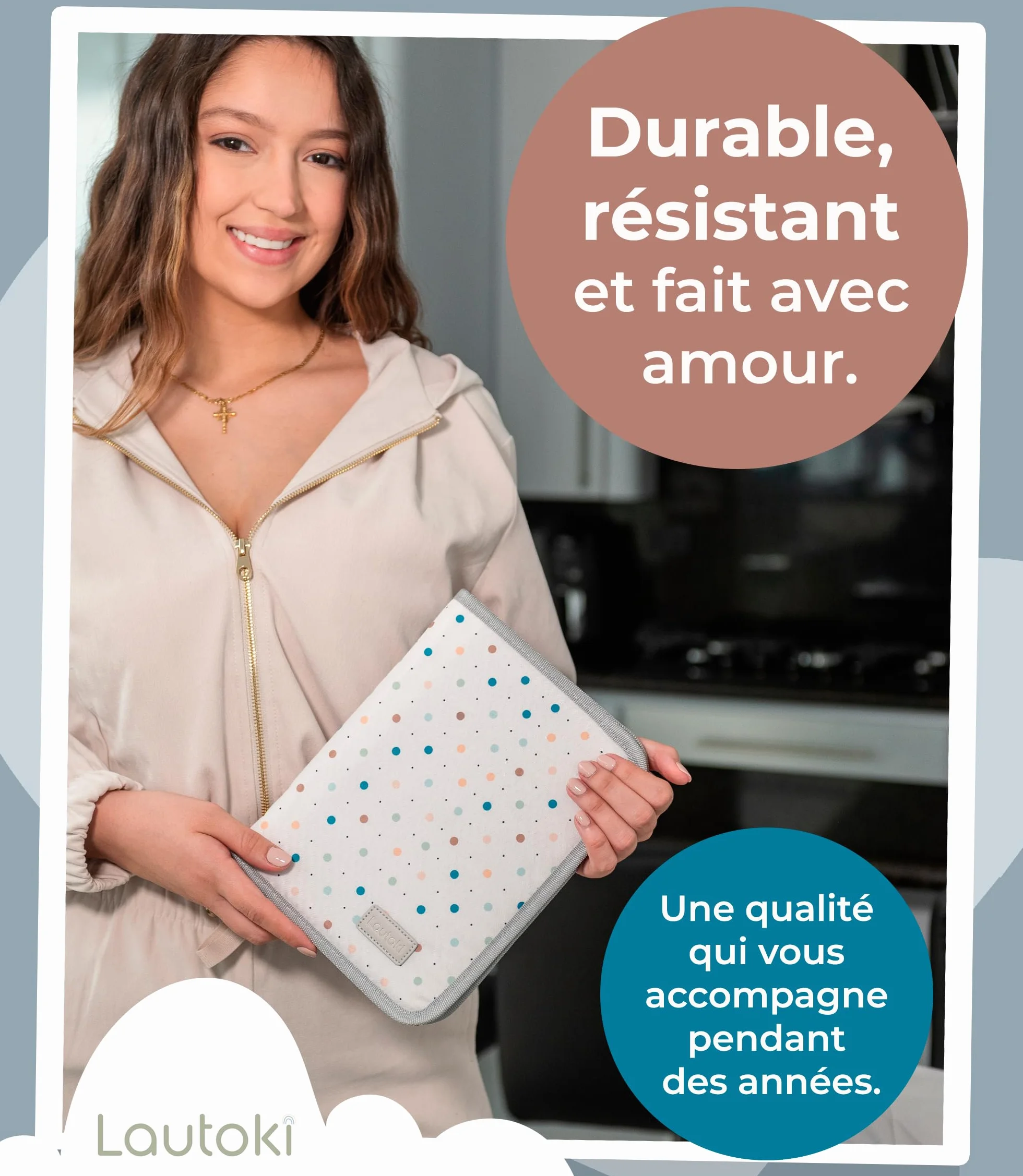 Protège carnet de santé bébé 25x19,5x3 cm imperméable coffret naissance