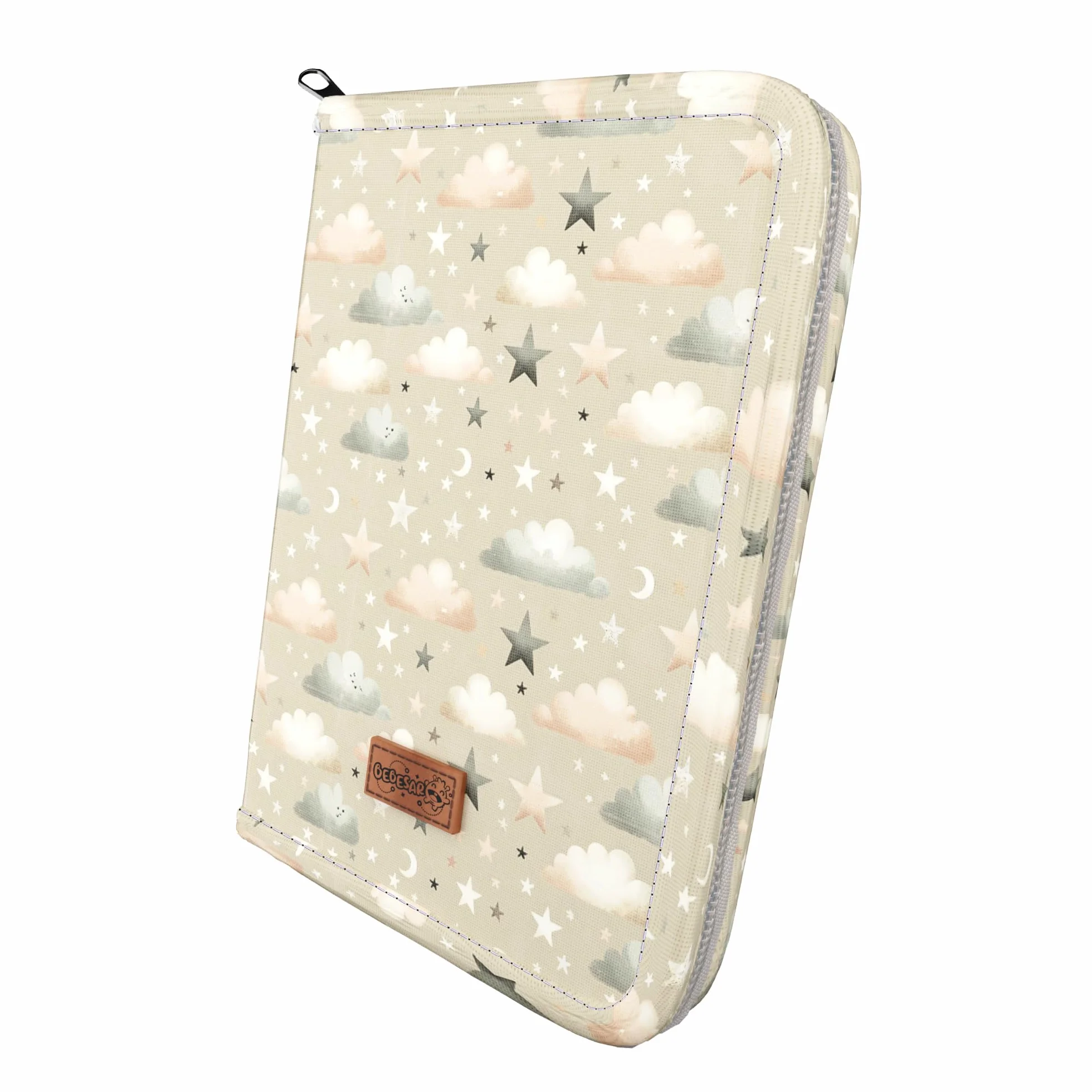Protège Carnet de Santé Bébé Imperméable Pochette Carnet de Santé Beige
