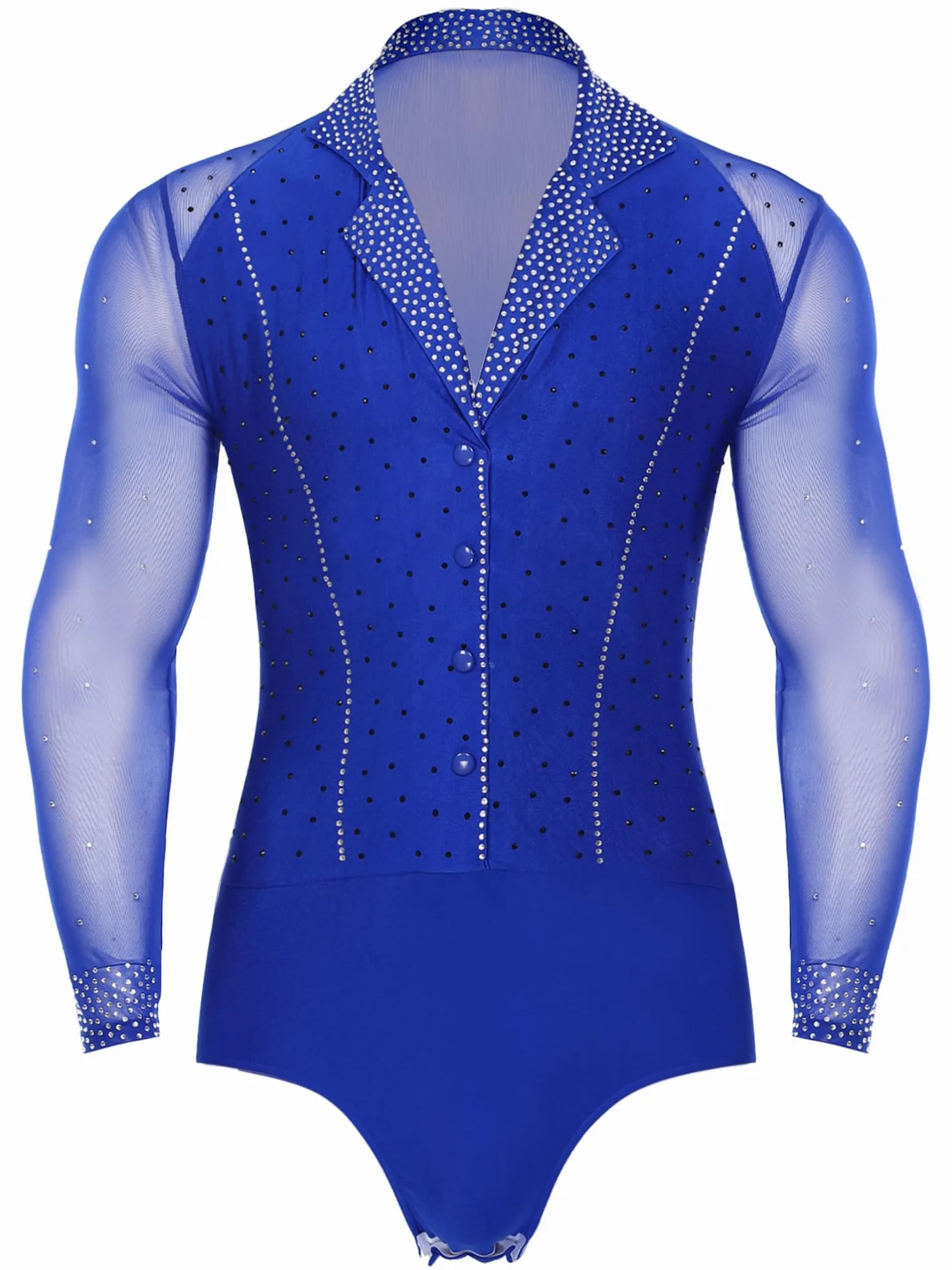 Body Danse Latine Homme Manche Longue Justaucorps Gymnastique