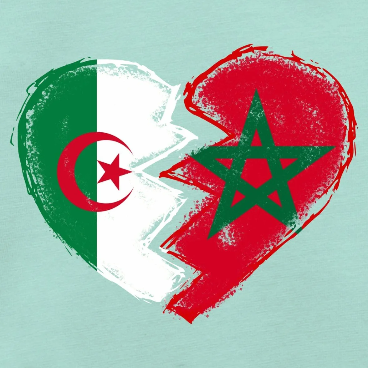 Spreadshirt Maroc Algérie Cœur Drapeau Body Bébé Bio