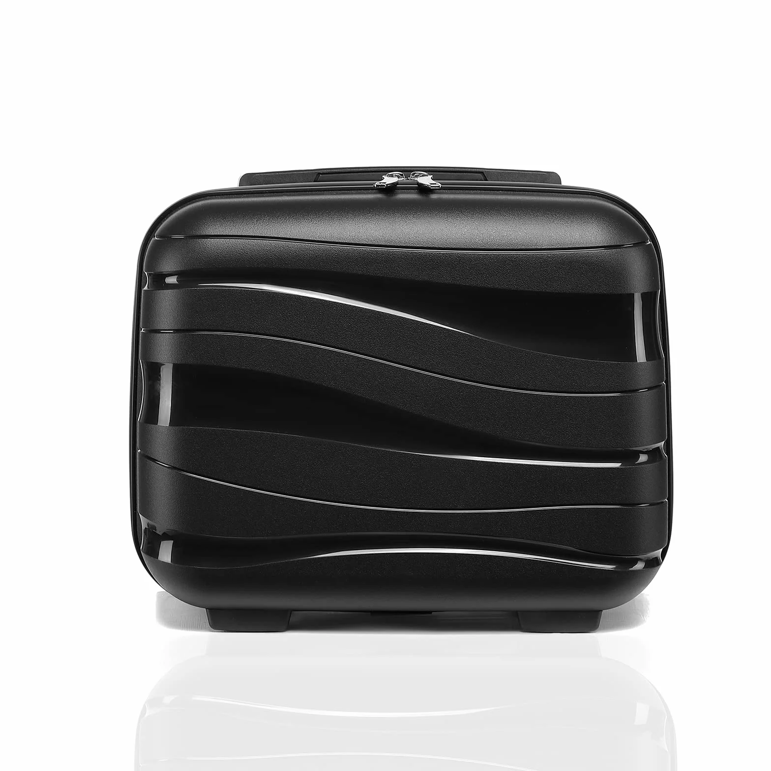Kono Vanity Case Rigide ABS Portable 35.5x29.5x18.5cm Trousse de Toilette Noir