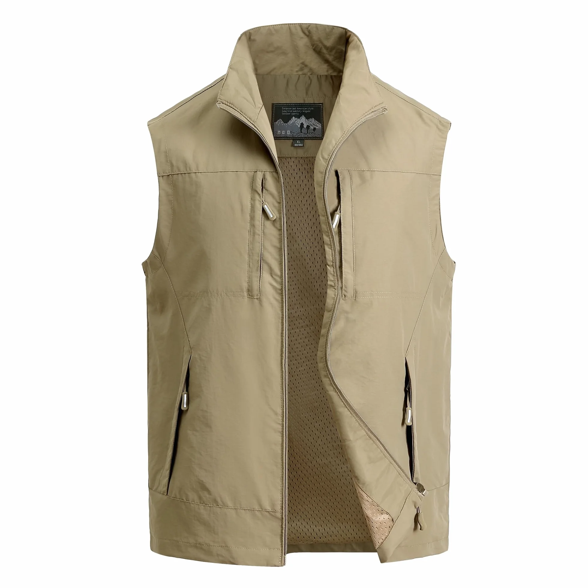 Gilet Multi-Poches Léger Respirant pour Pêche Plein Air Chasse Camping Photographie