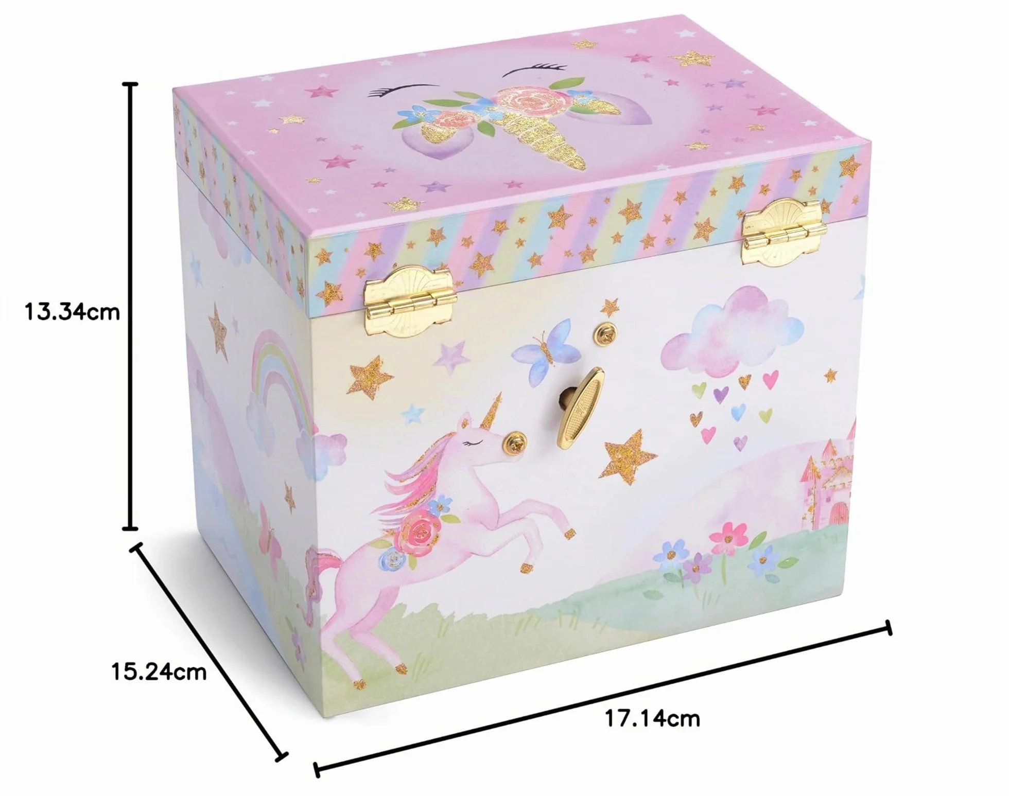Jewelkeeper Grande Boîte à Bijoux Musicale pour Enfants avec 2 Tiroirs