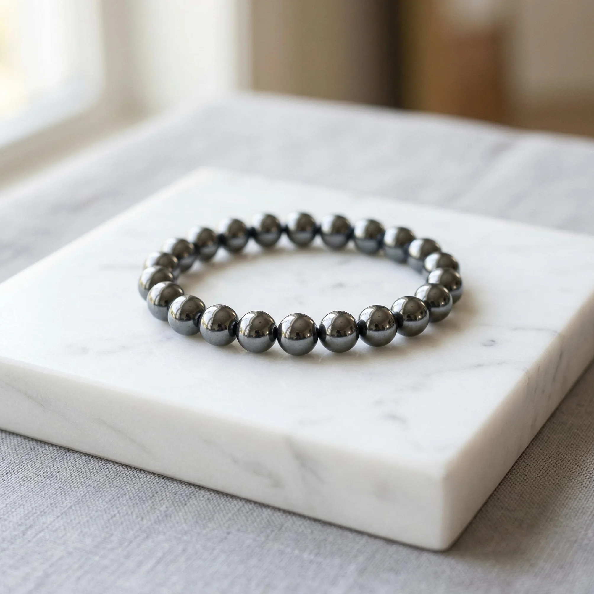Bracelet en Pierres Naturelles 100% Authentiques - Perles Élastiques avec Fil Coréen et Écrin