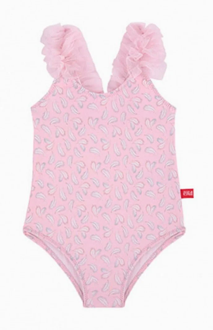 CONDOR - Maillot de bain bébé Plumes Filles, rose, 2