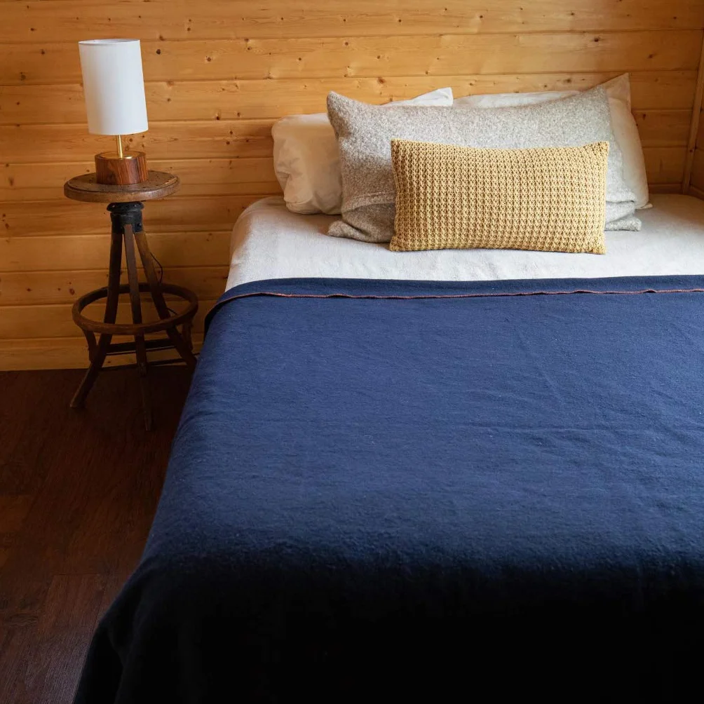 Arcturus Couverture en Laine 2 kg 162,6 x 223,5 cm Lavable Bleu Marine