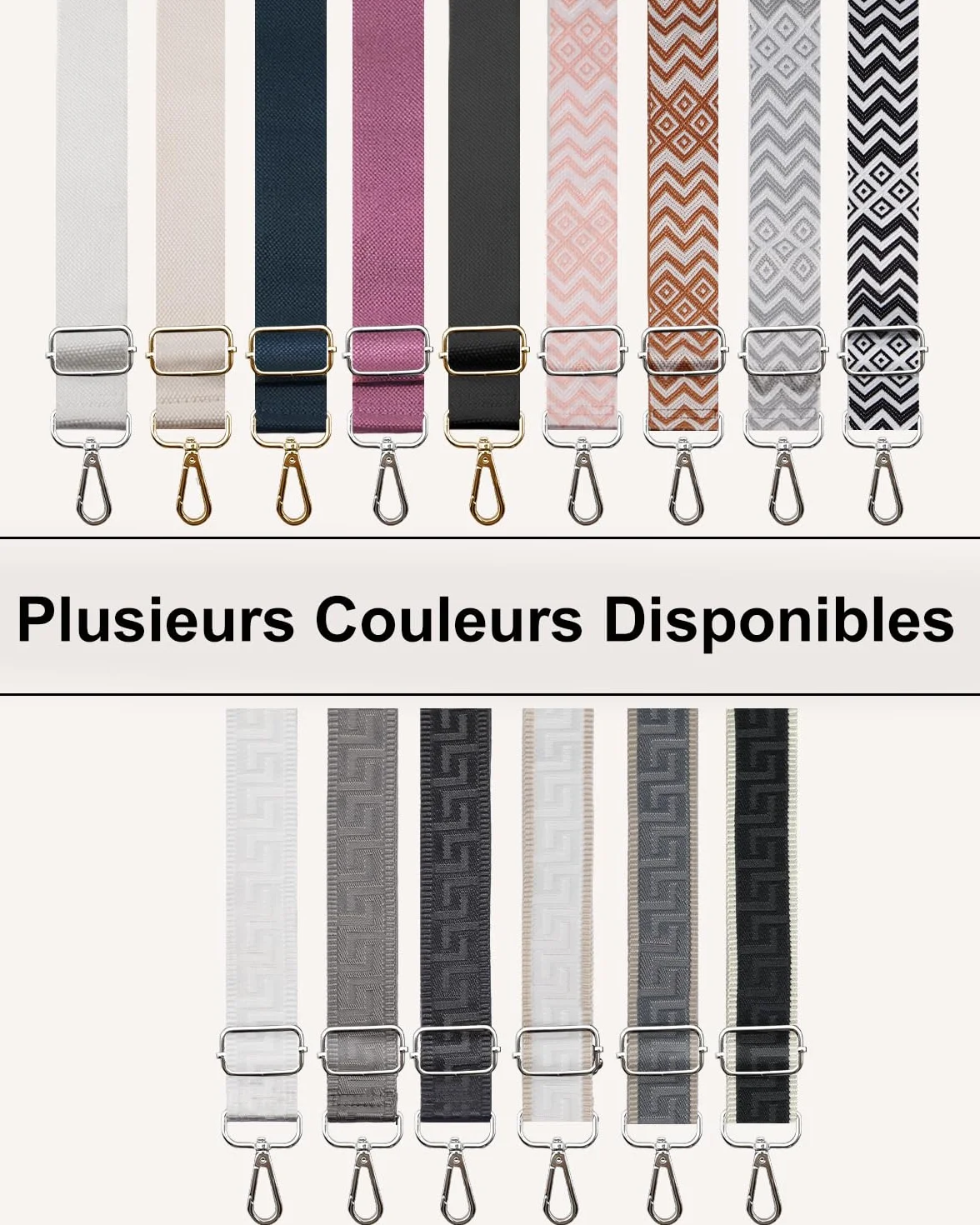 Bandoulière Réglable pour Sac à Main, Sangle de Rechange Femmes