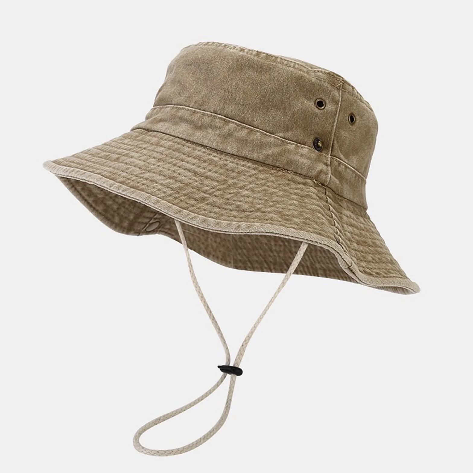 Chapeau Anti UV Homme Femme à Large Bord Randonnée Pêcheur Bob avec Sangle de Menton Réglable Pêche Camping Safari