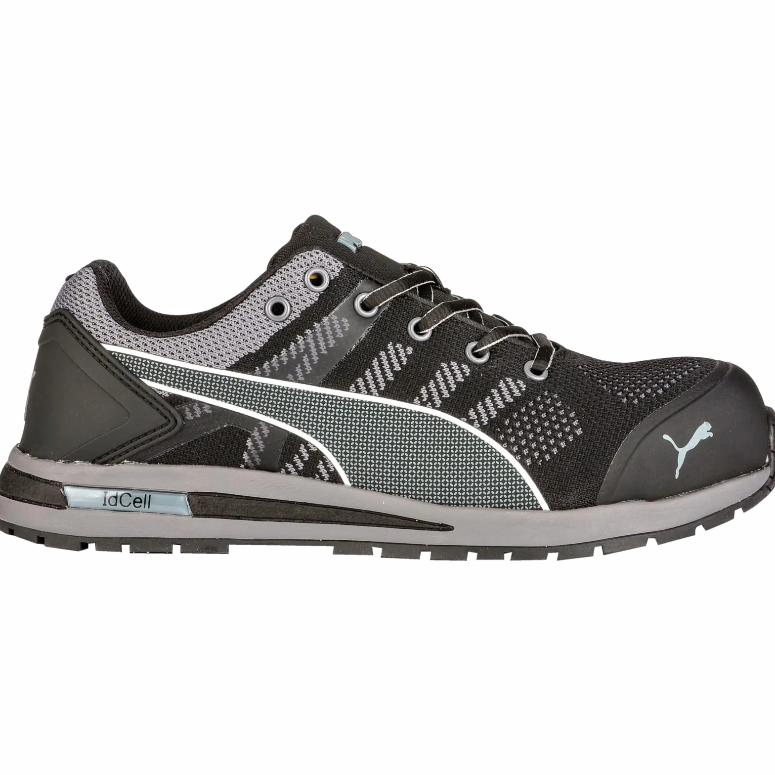 Puma Elevate Knit Black Low Chaussure d'athlétisme Mixte Noir Gris 43 EU