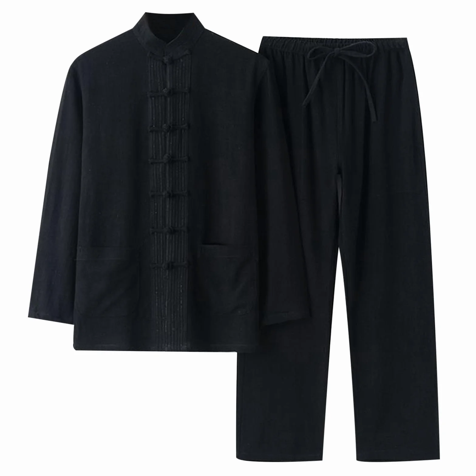 Costume traditionnel chinois d'arts martiaux pour homme Kung Fu Tai Chi Tangzhuang