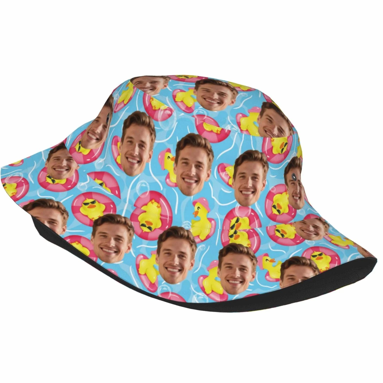 Chapeau Bob Personnalisé Visage Photo pour Femme Été Plage Voyage