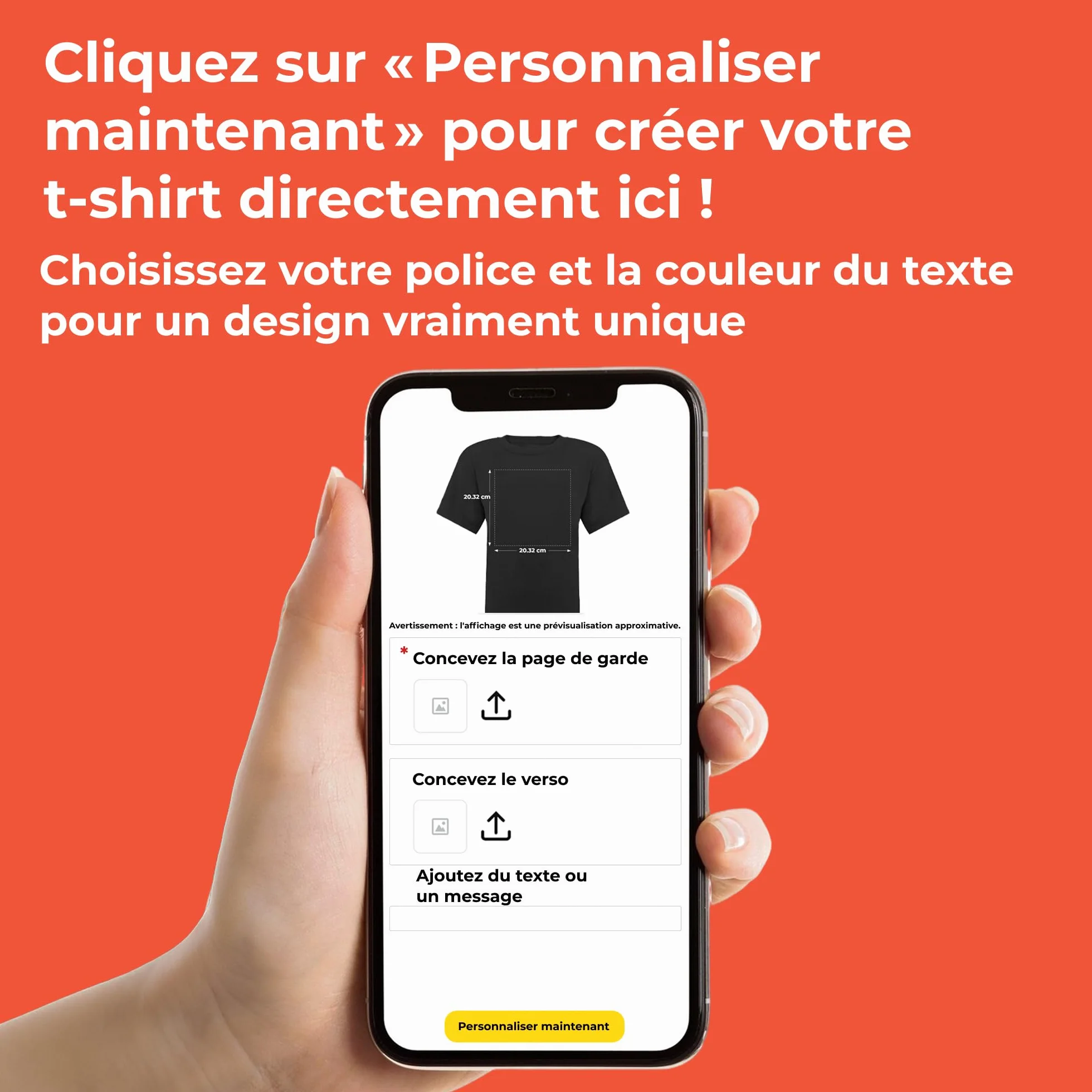 Cimpress T-Shirt Enfant Personnalisable 100% Coton Col Rond Imprimé Photo Plusieurs Tailles Lavable en Machine