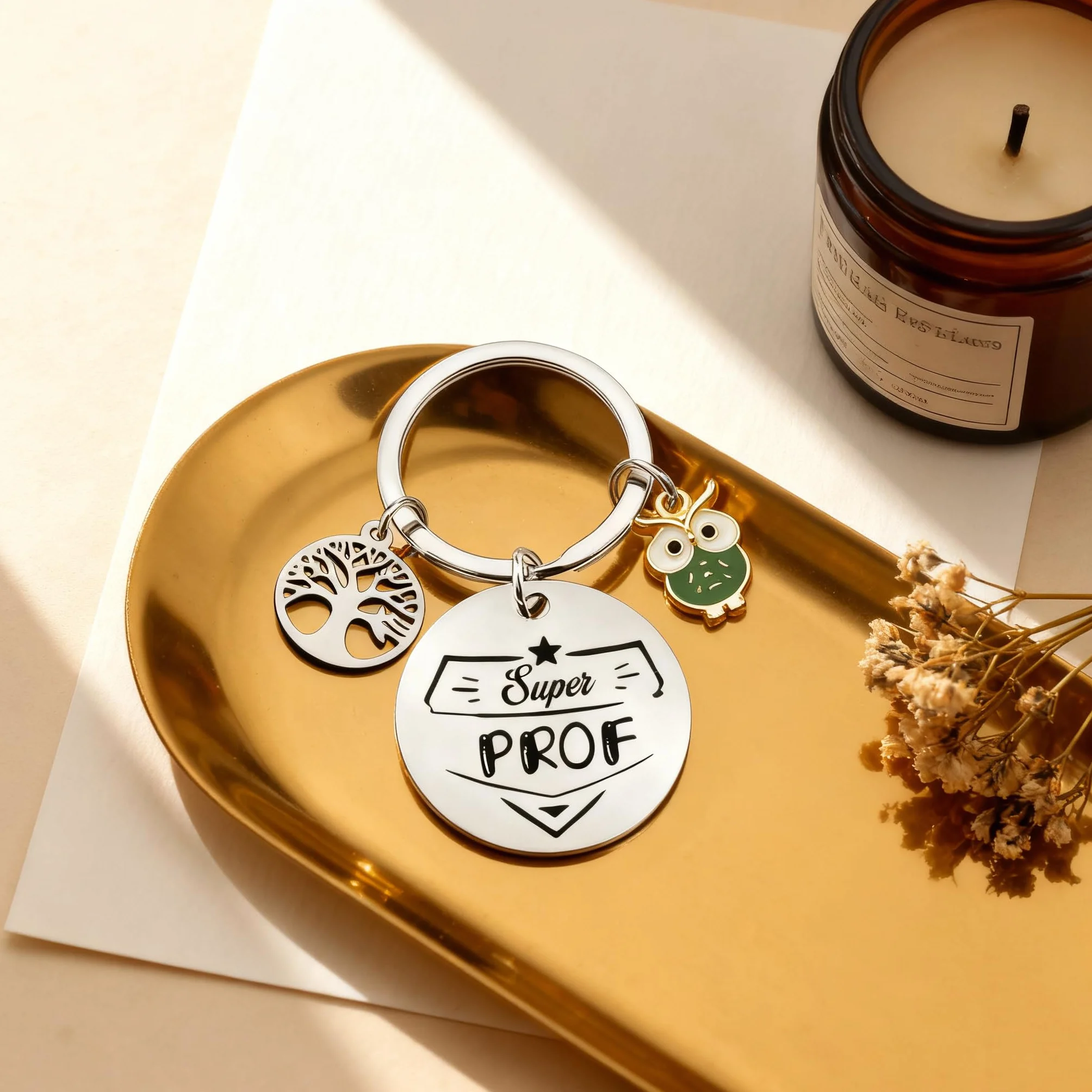 Porte clef Original Personnalisé Cadeau Collègue de Travail pour Chasseur Coach Banquier Médecin Motard