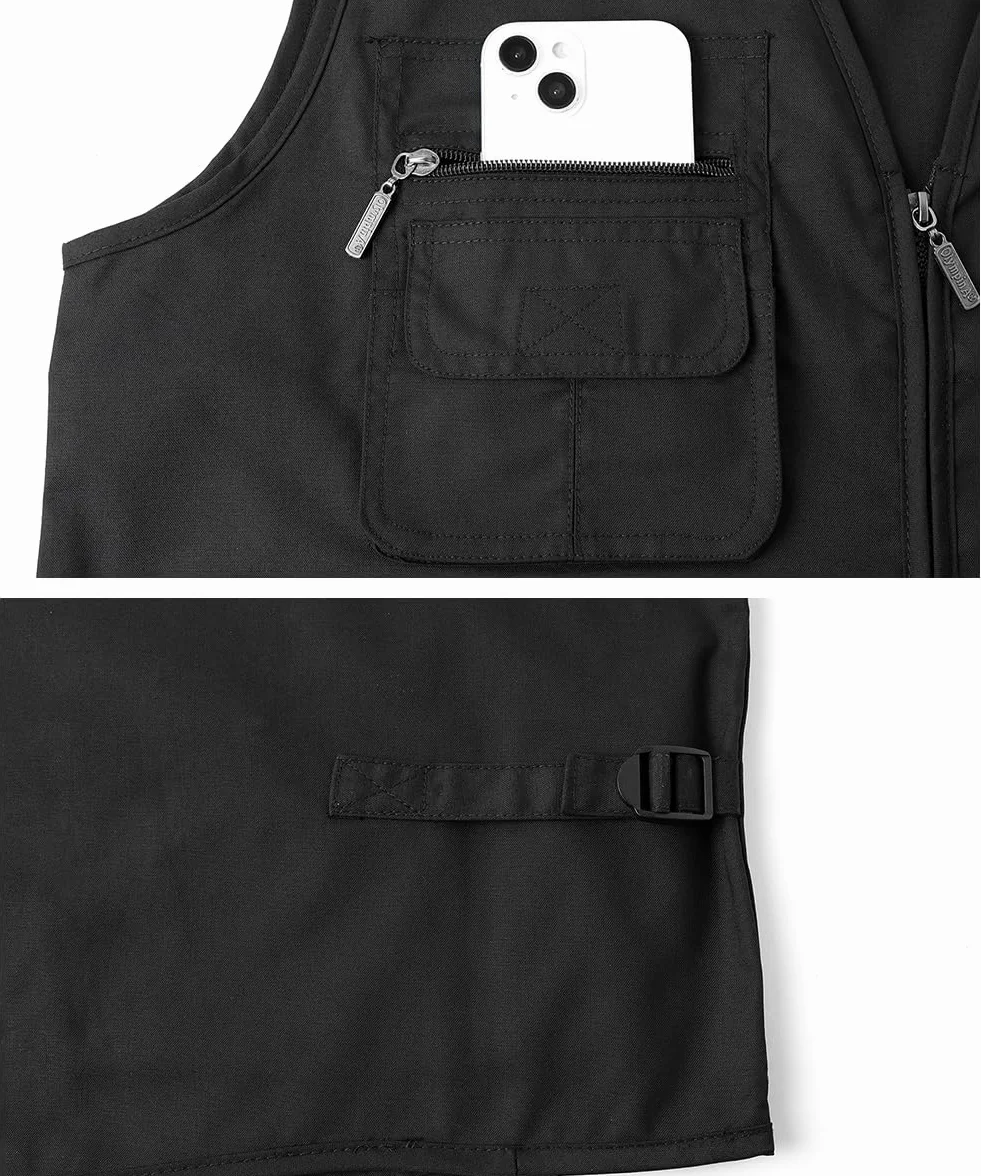 Gilet de Pêche Homme Léger Respirant Sans Manche avec Multi-Poche pour Pêche Camping Photographie Voyage