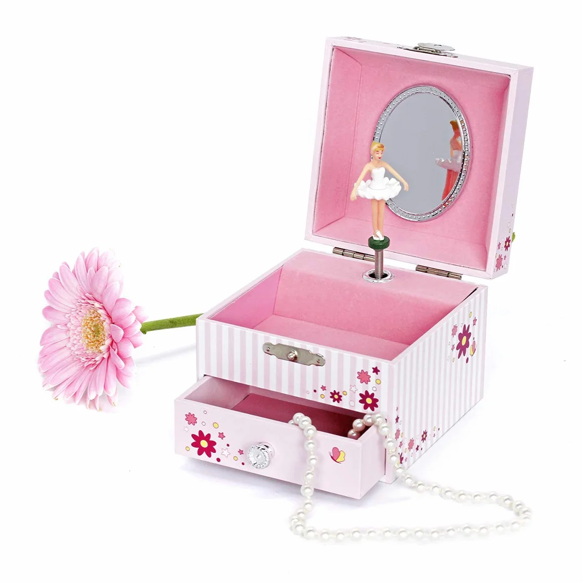 TROUSSELIER Boîte à Bijoux Musicale Phosphorescent Rose