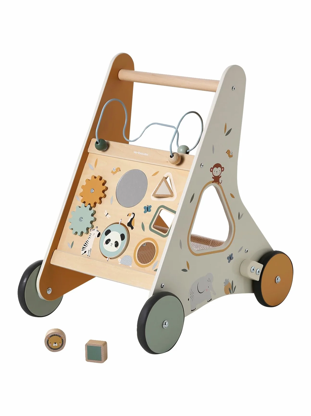 VERTBAUDET Chariot de Marche en Bois FSC® Tanzanie avec Freins