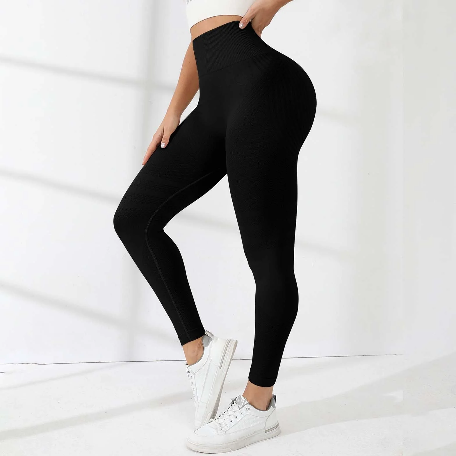 riou Leggings 3D Anti-Cellulite Compression Taille Haute Sans Couture Pantalon Sport Fitness Yoga