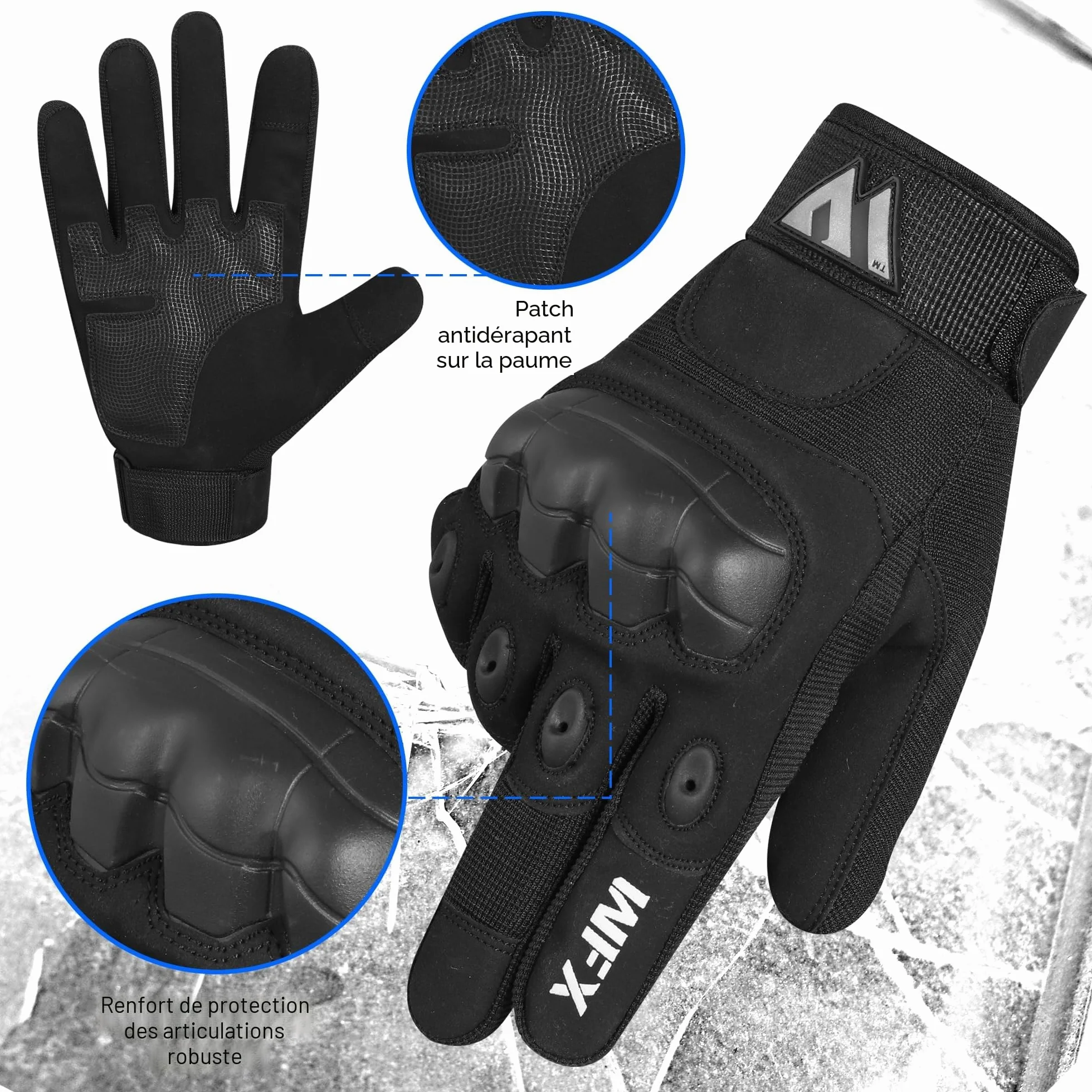 WFX Gants de moto écran tactile Respirants pour équitation course route motocross