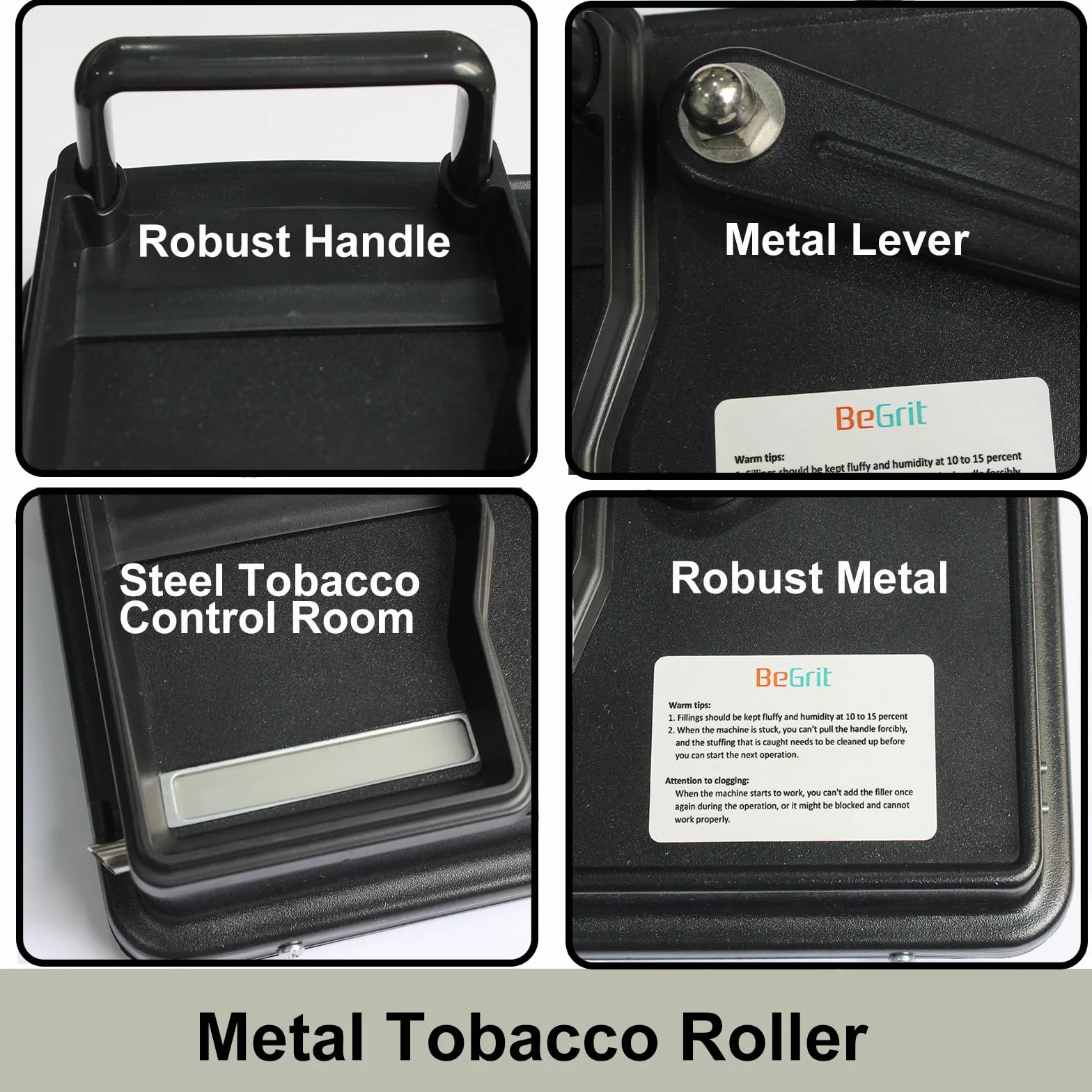 BeGrit Machine à Tuber φ 8mm avec étui à Cigarette, Tubeuse Cigarette