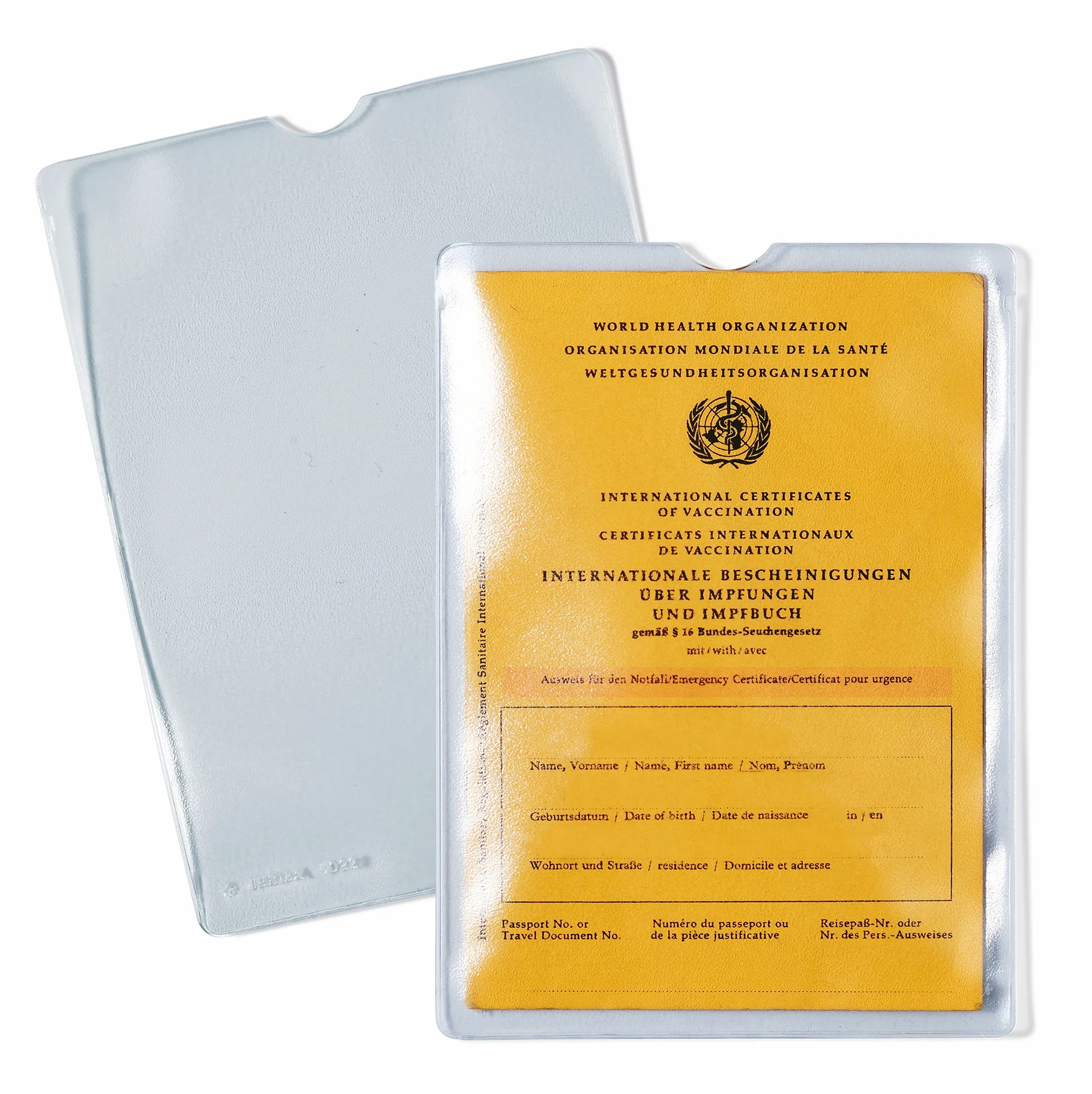 HERMA 1332 Lot de 10 pochettes transparentes pour carte de vaccination A6 plastique