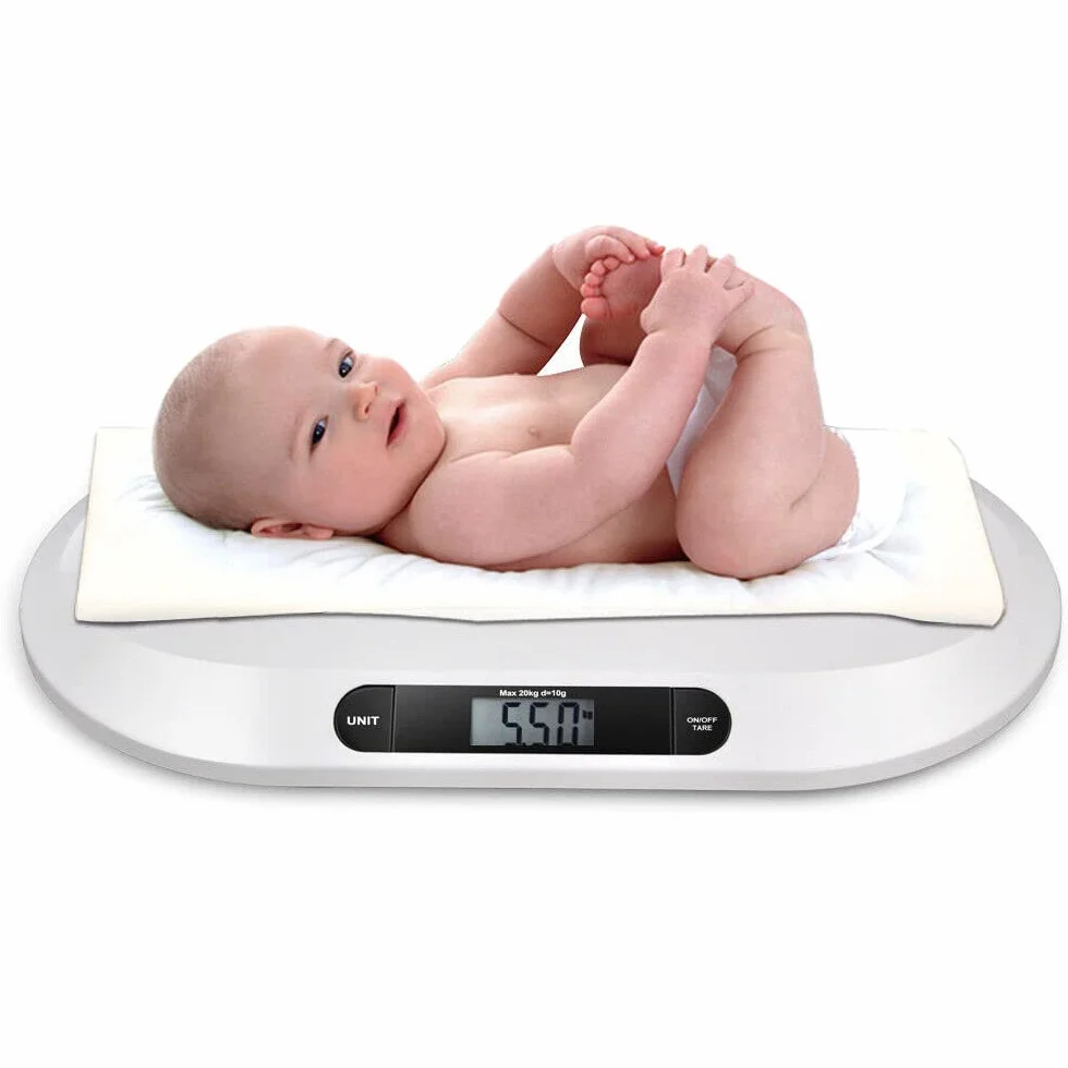 Pèse-bébé numérique pour animaux 20 kg écran LCD kg/livres/pierres