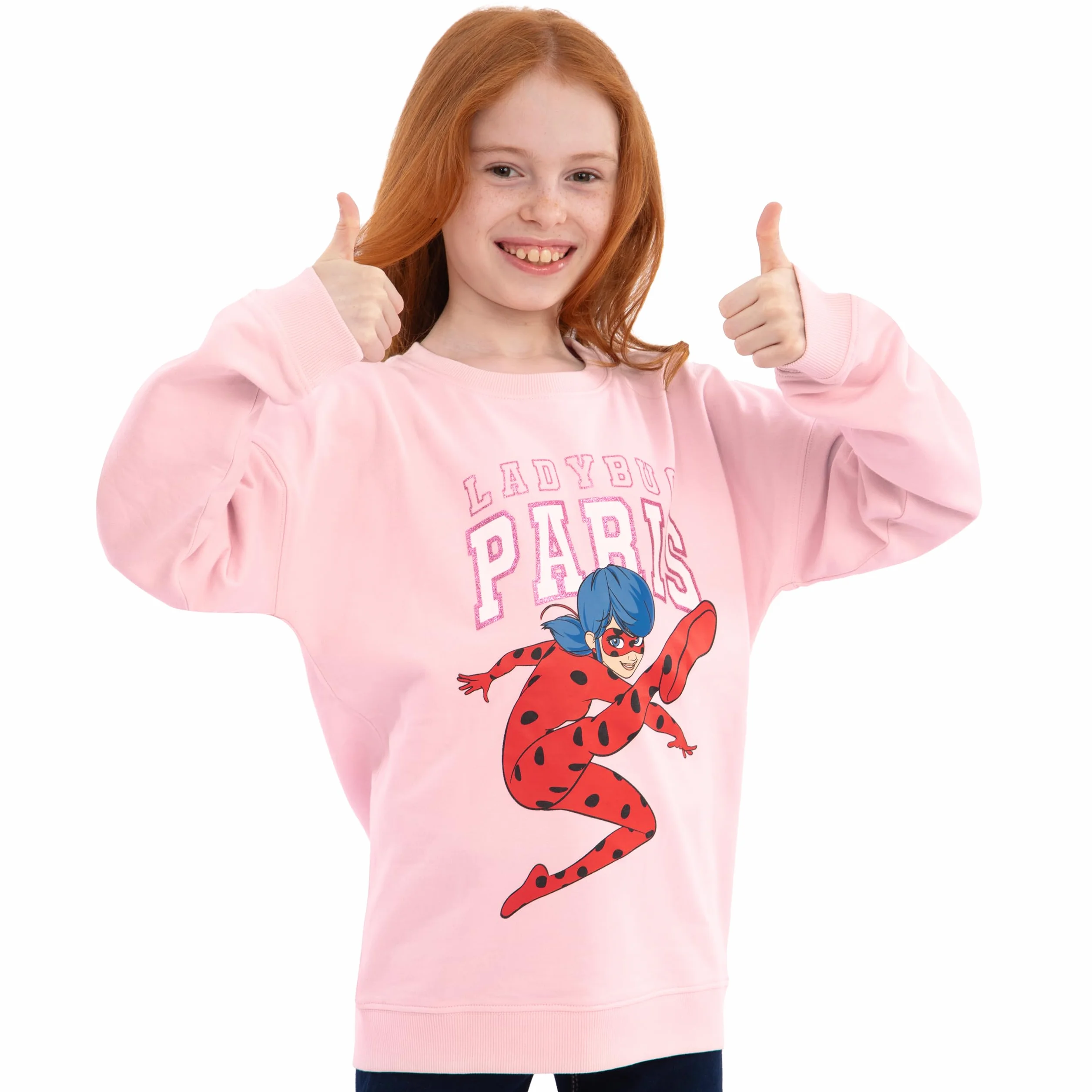 Miraculous Sweatshirt Fille, Pull Ladybug, Sweat Enfant Manches Longues