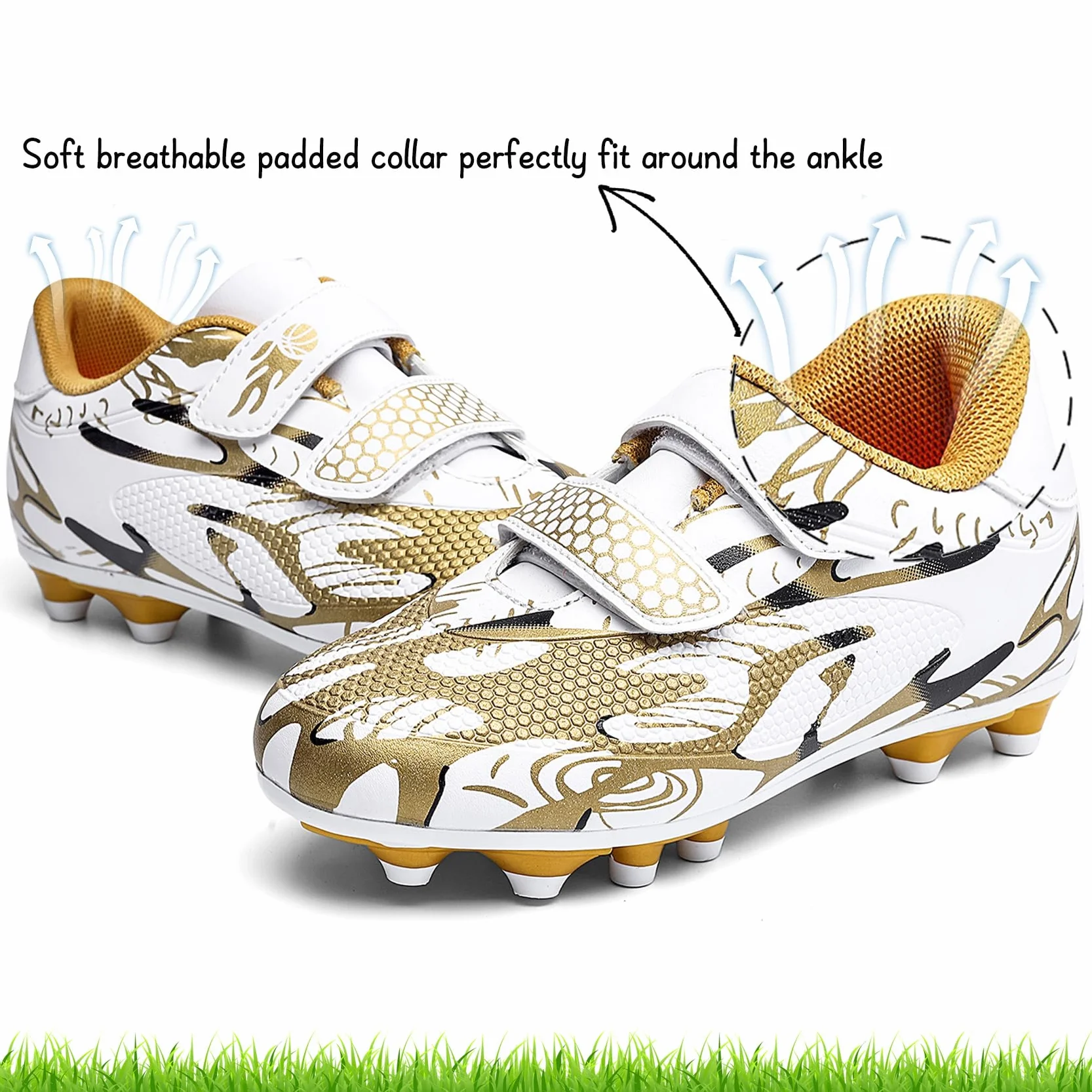 Chaussures de Football Garçon Crampons Professionnel Antidérapant Athlétisme Entrainement