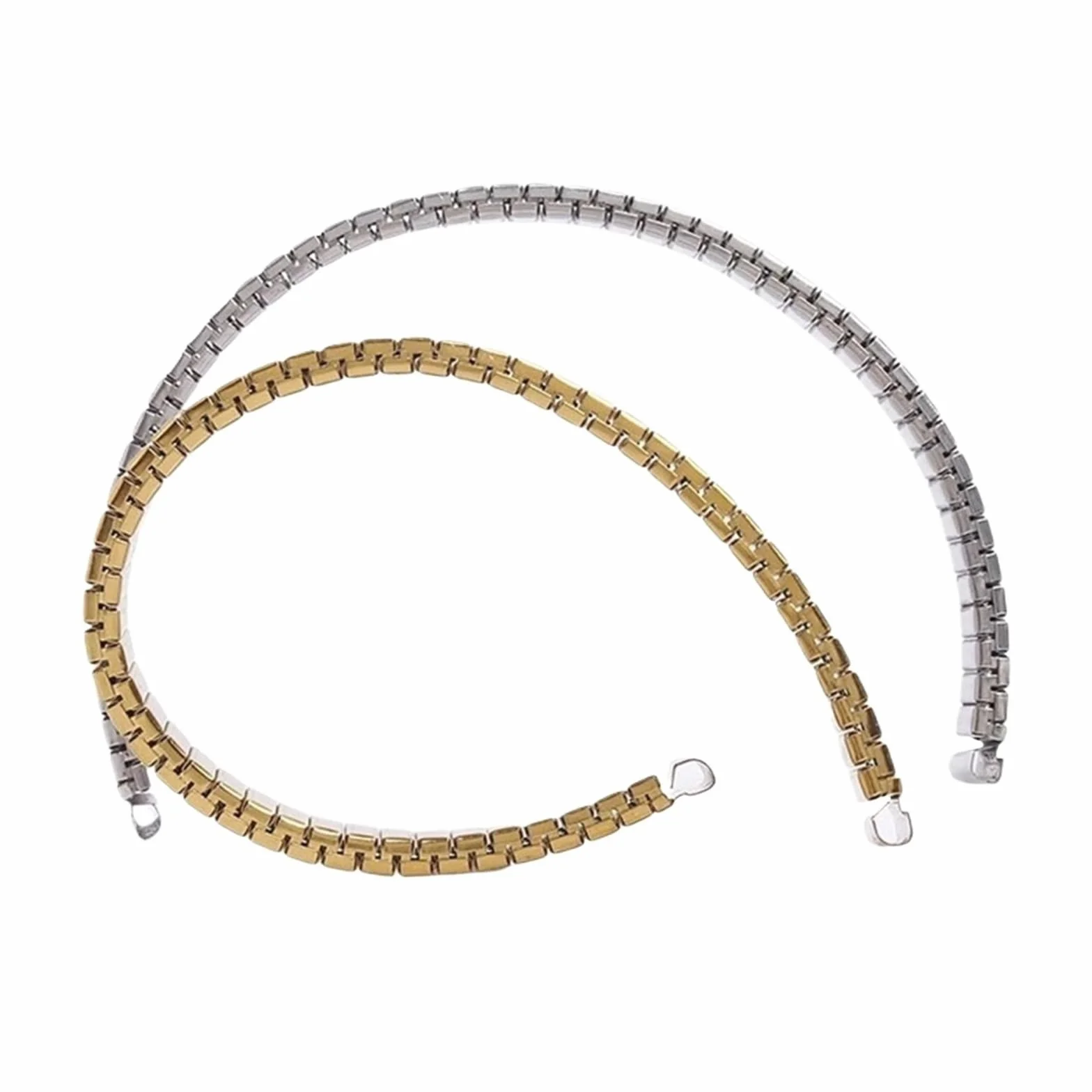 Bracelet de montre élastique en métal extensible unisexe