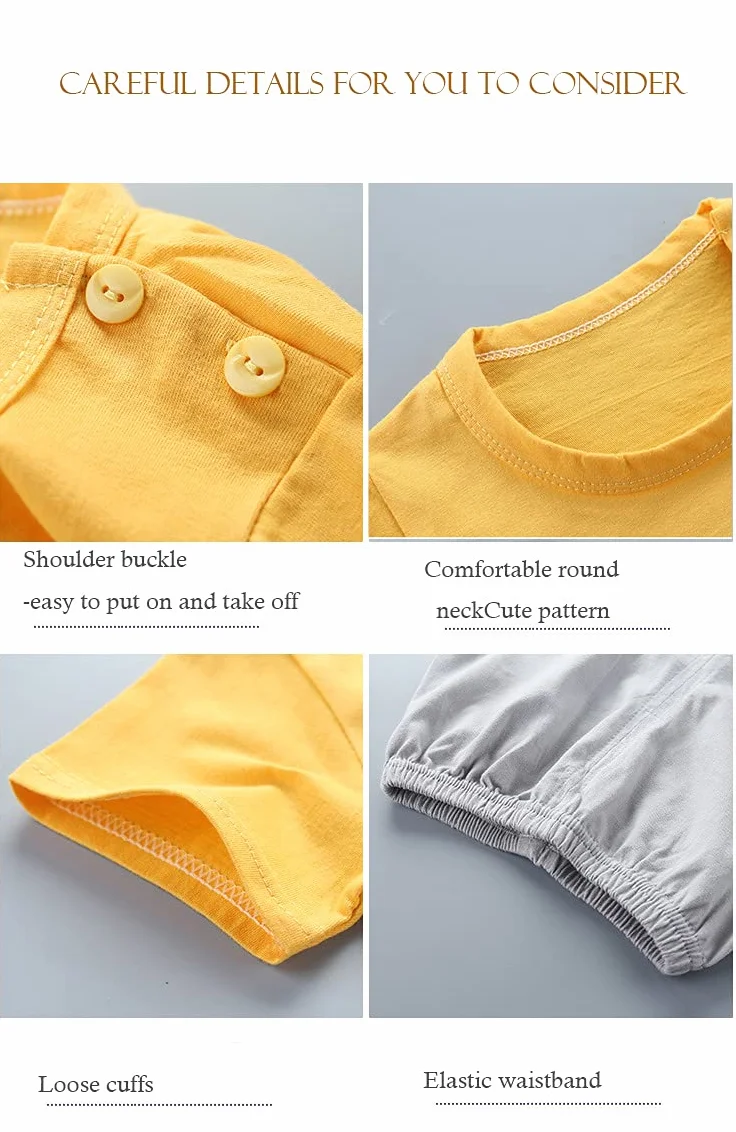 Ensemble Bébé Garçon Enfant T-Shirt Short Manches Courtes Lot 3 Ensembles 6 Pièces Tailles 50-130 3 Mois-7 Ans