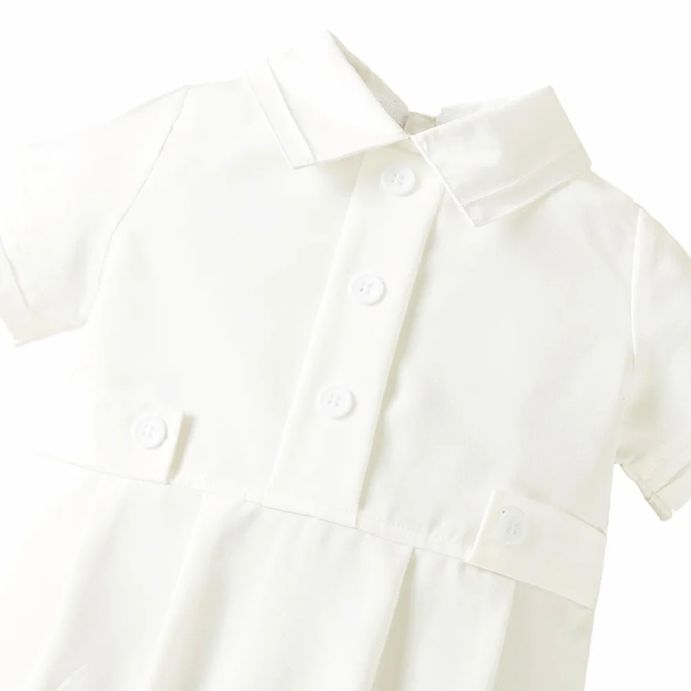 Lito Angels Tenue de Bapteme Bebe Grenouillère Baptismale Béret Nouveau-Nés 6-24 Mois