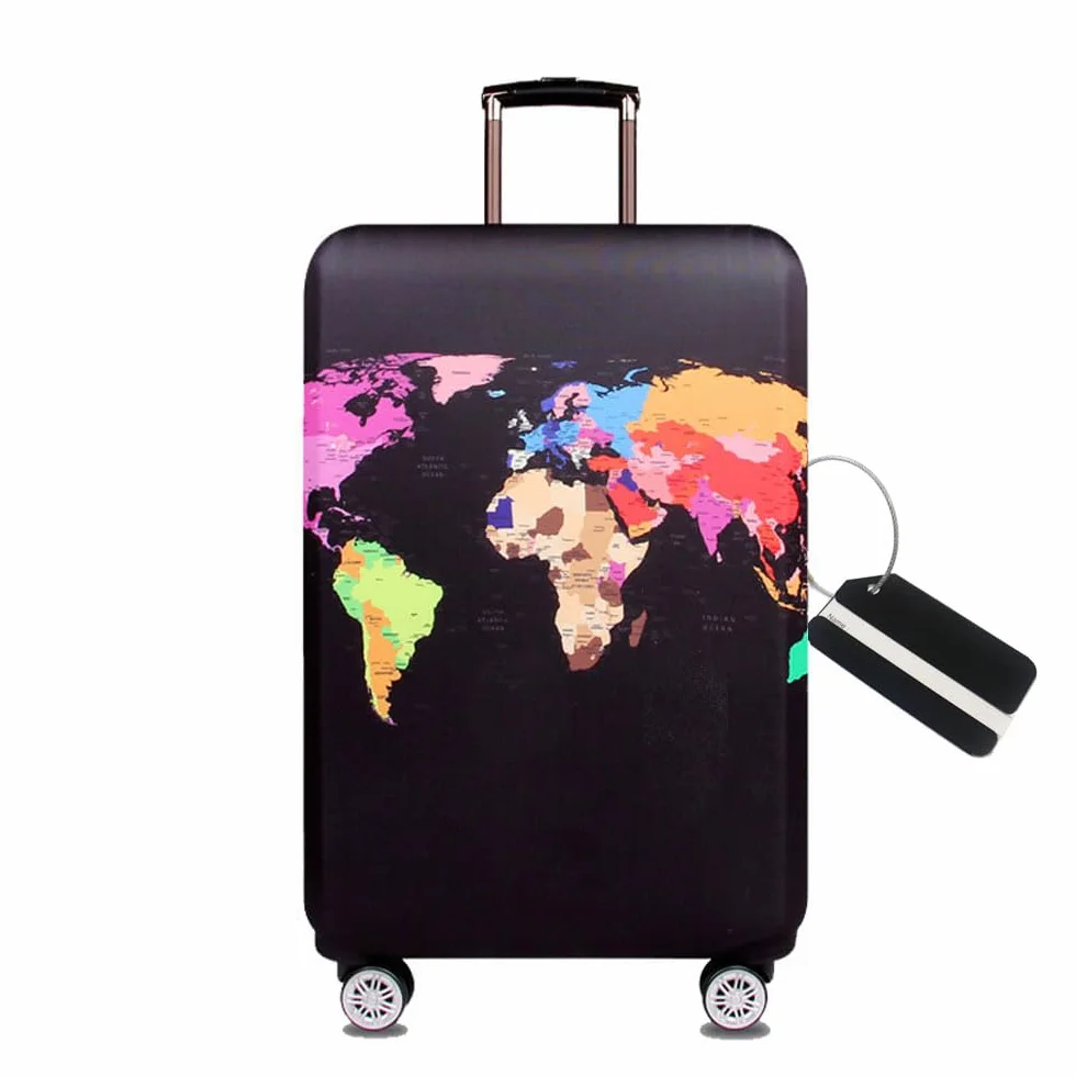Étiquette Bagage Élastique Housse de Valise Protecteur pour 18-32 Pouce Map M